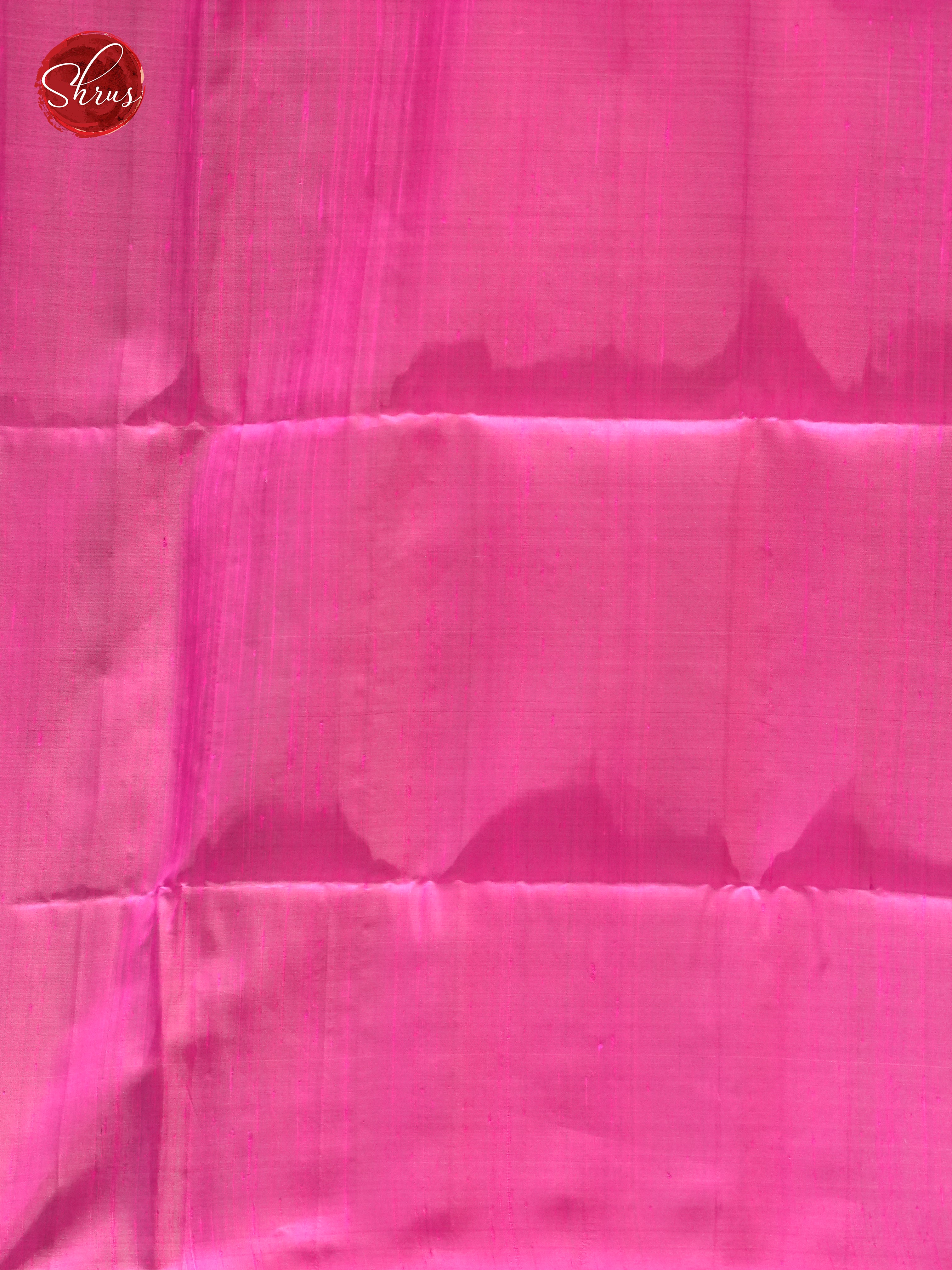 Bottle Green and pink - Raw Silk Saree