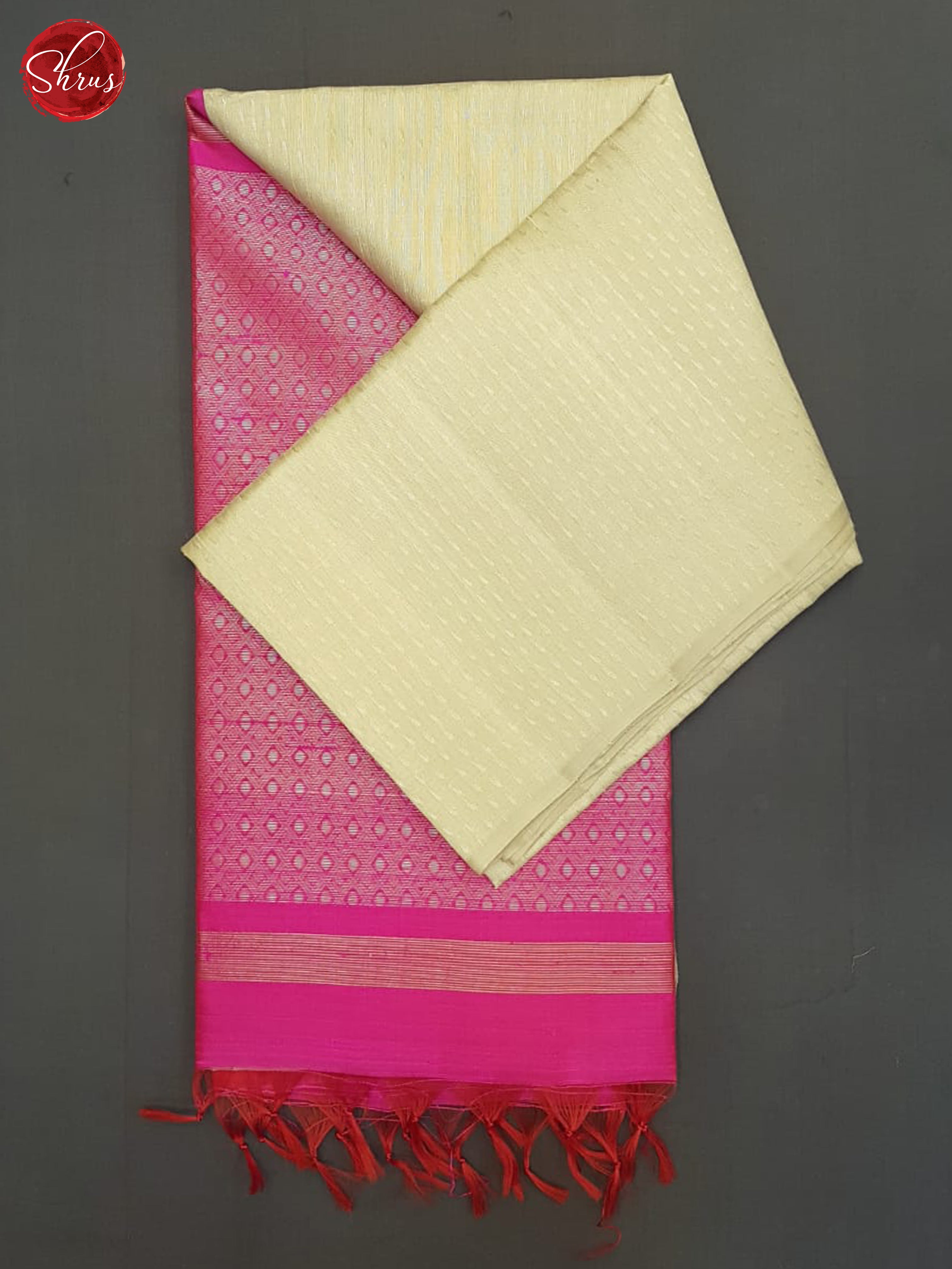 Grey and Pink - Raw Silk Saree - Shop on ShrusEternity.com