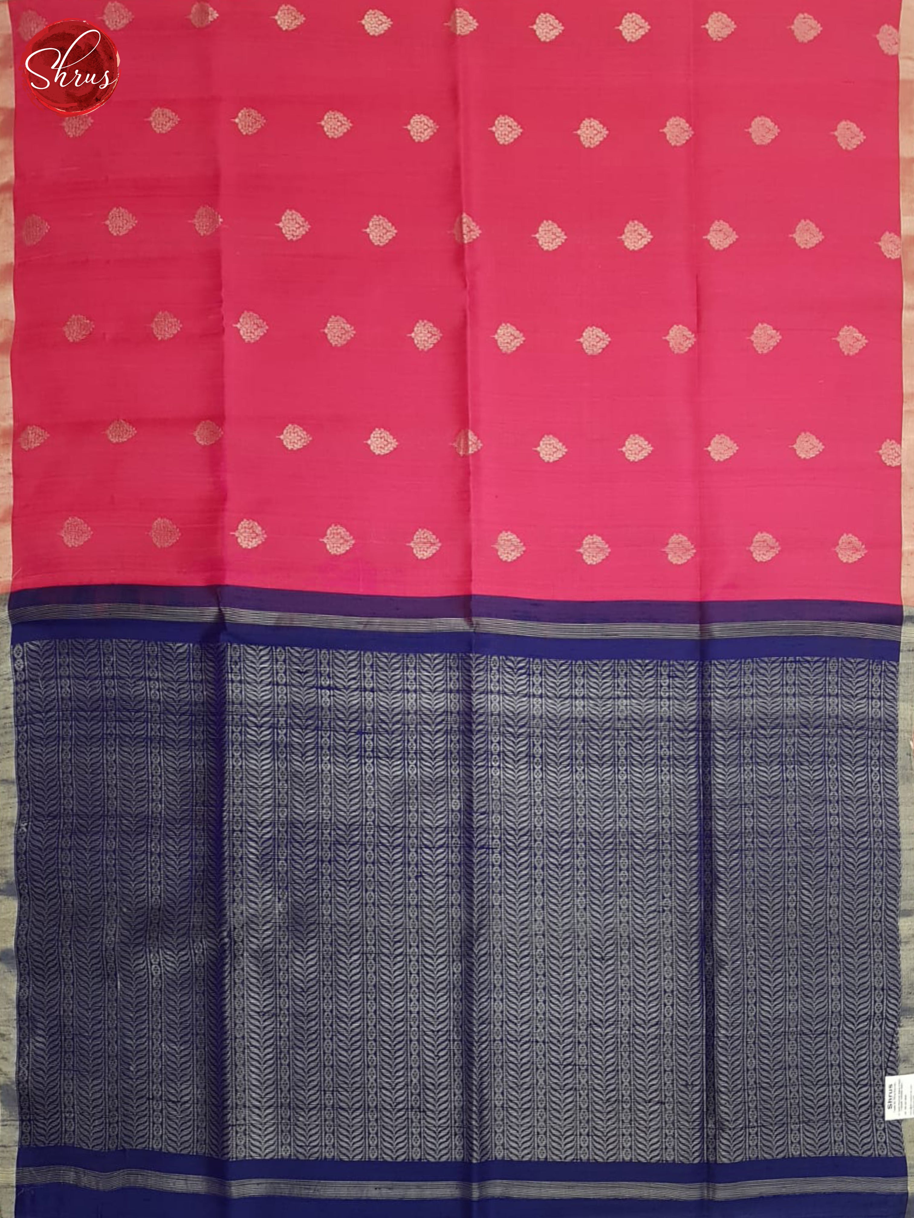 Pink and Blue- Raw Silk Saree - Shop on ShrusEternity.com