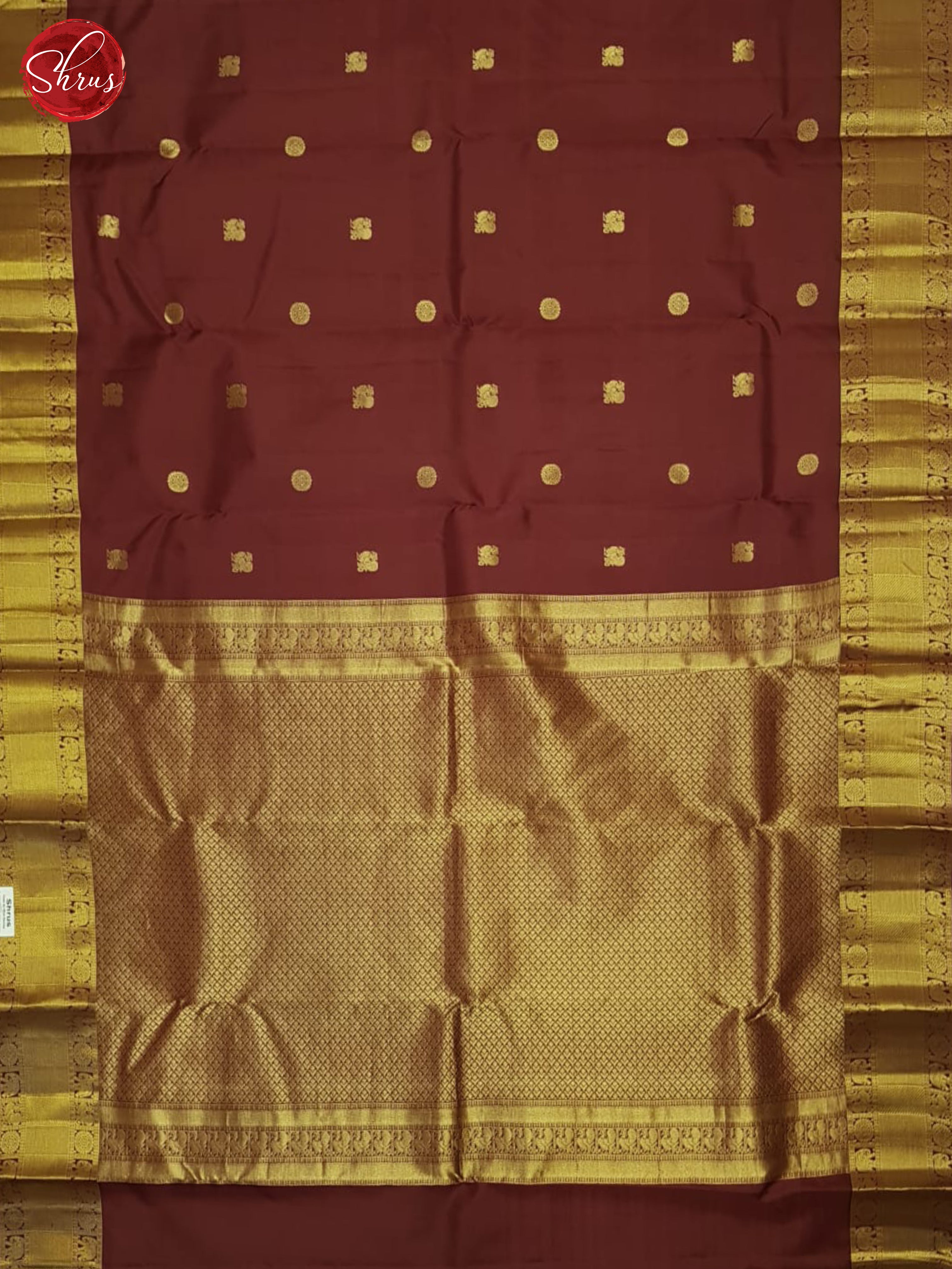 Arakku Maroon(Single Tone)- Kanchipuram Silk Saree - Shop on ShrusEternity.com