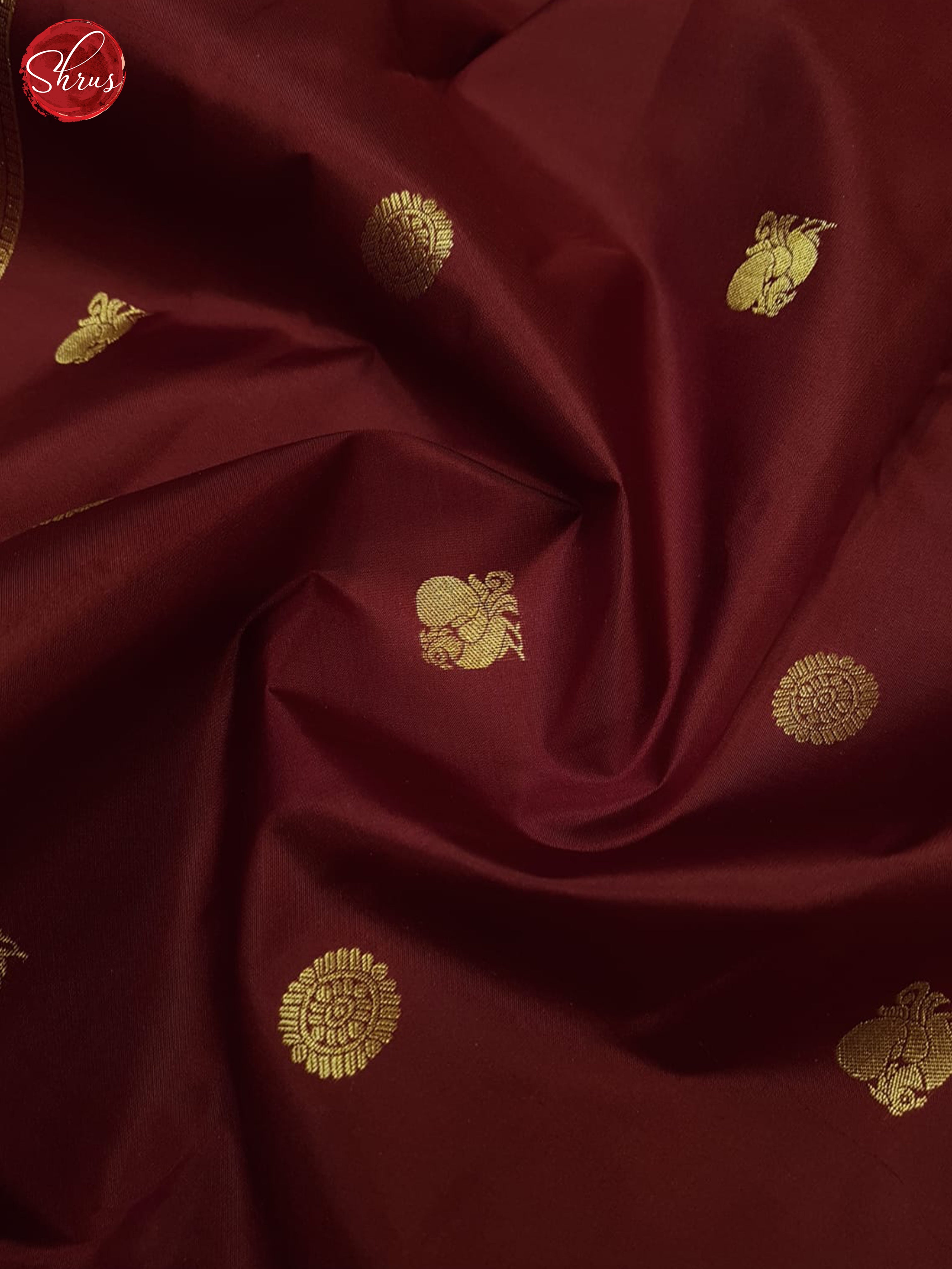 Arakku Maroon(Single Tone)- Kanchipuram Silk Saree - Shop on ShrusEternity.com