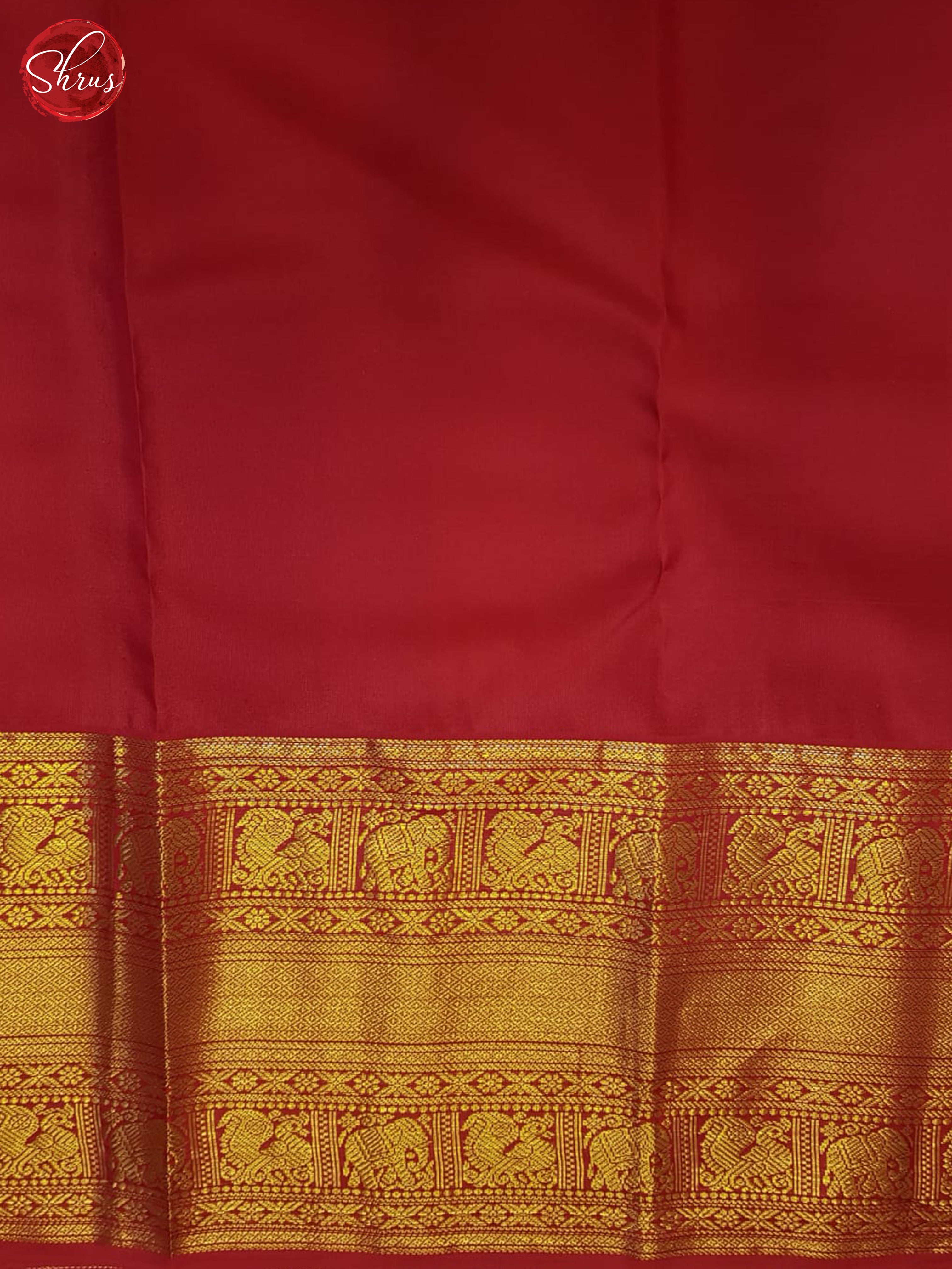 Teal Blue And Red- Kanchipuram Silk Saree - Shop on ShrusEternity.com