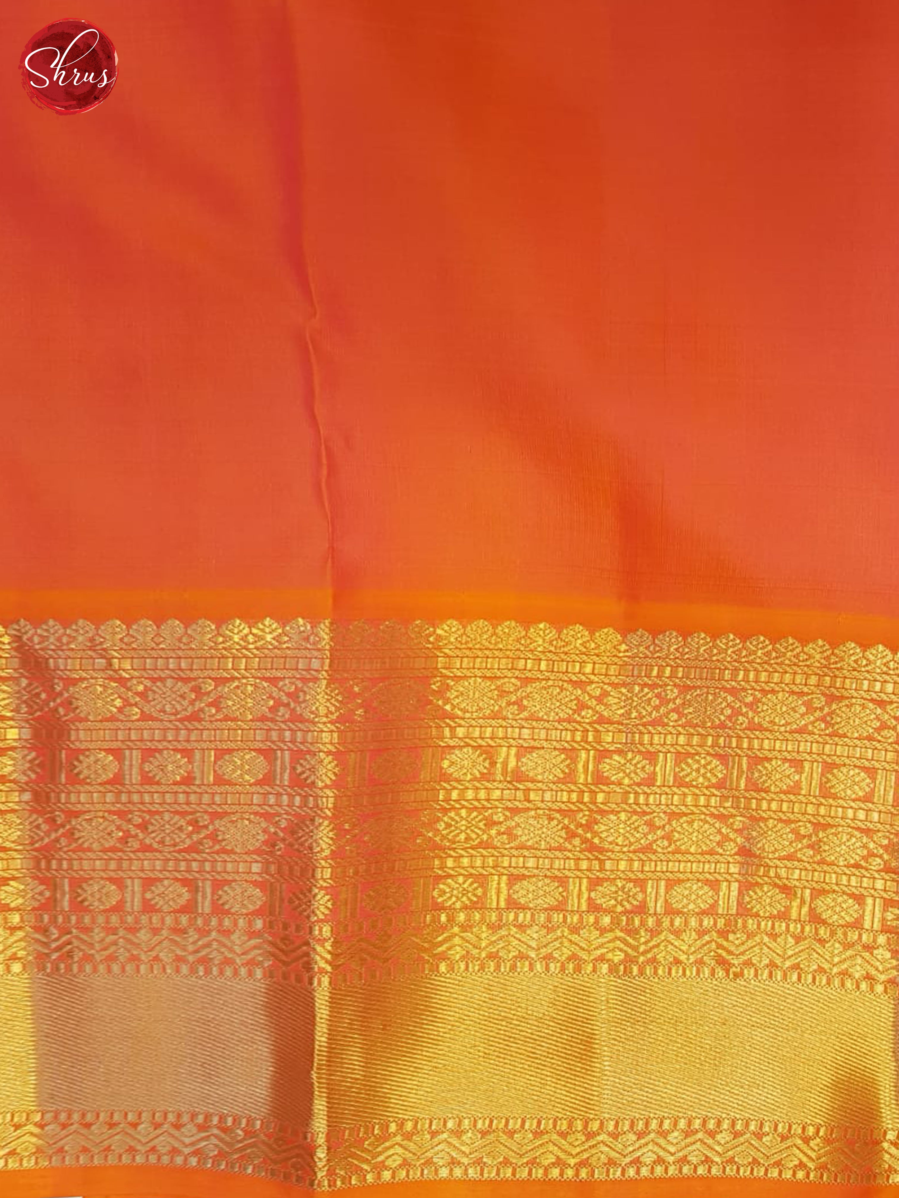 Lavender And Orange-Kanchipuram Silk Saree - Shop on ShrusEternity.com