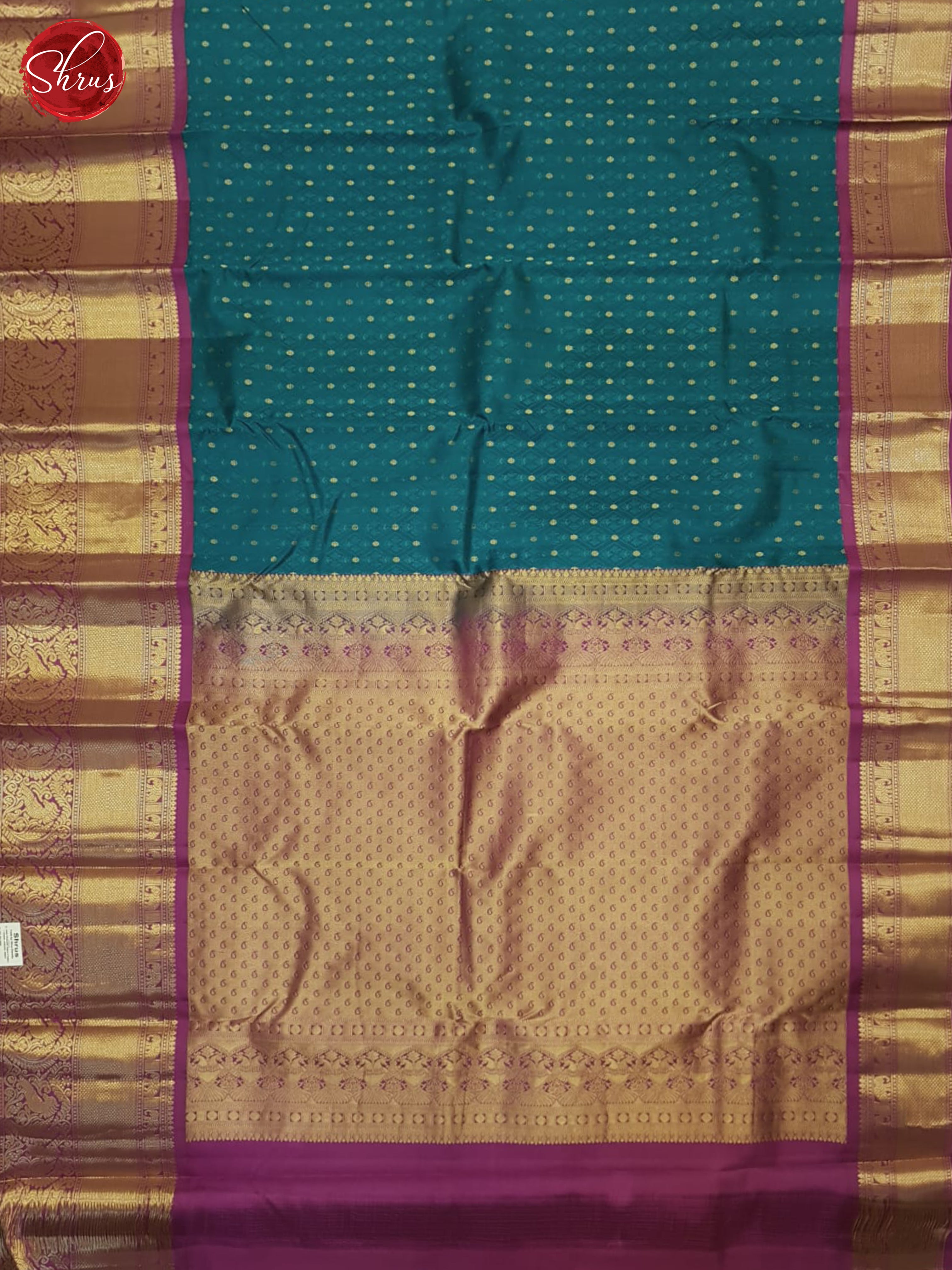 Blue And Purple- Kanchipuram Silk Saree - Shop on ShrusEternity.com
