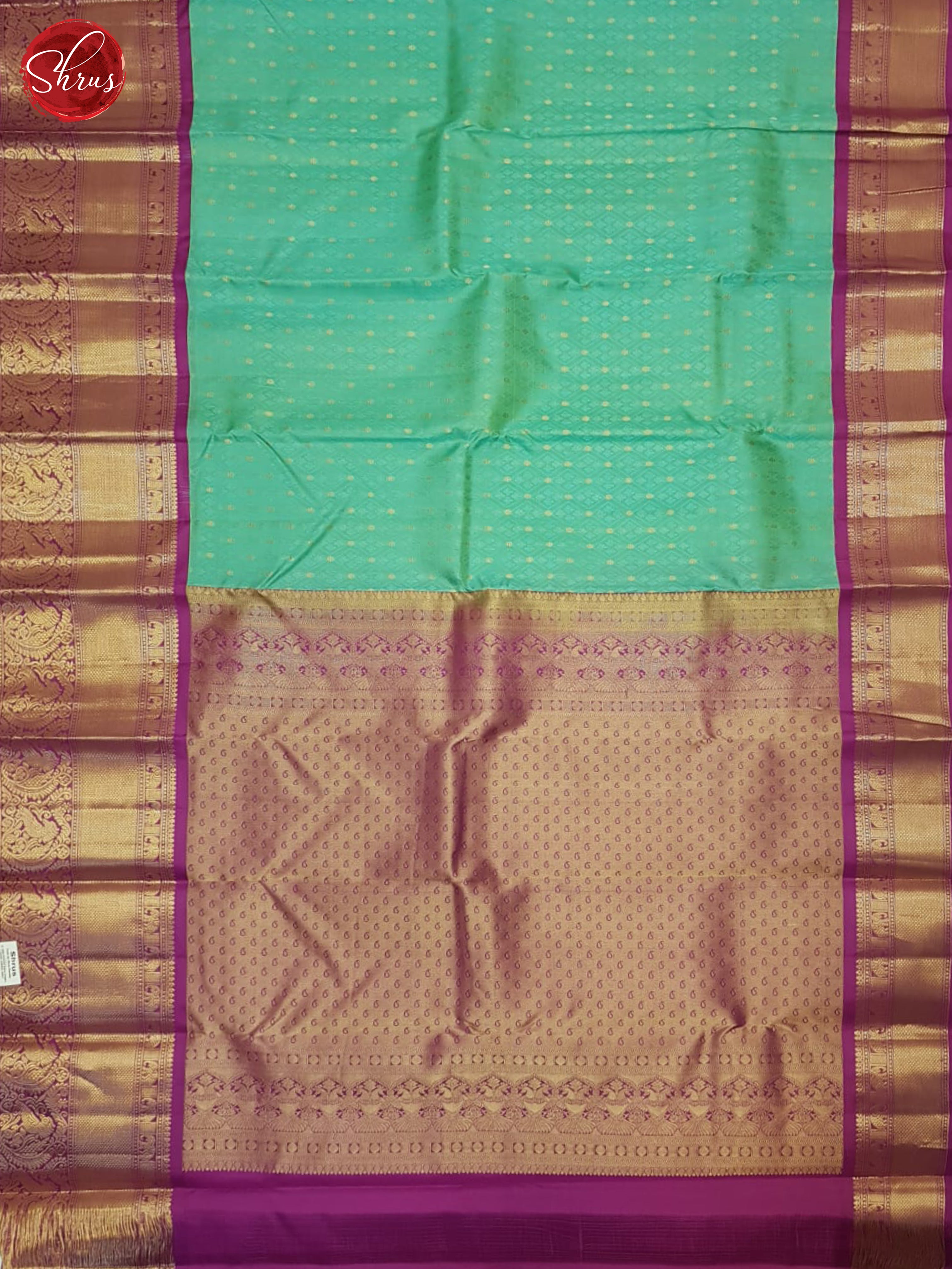 Blue And Purple- Kanchipuram Silk Saree - Shop on ShrusEternity.com