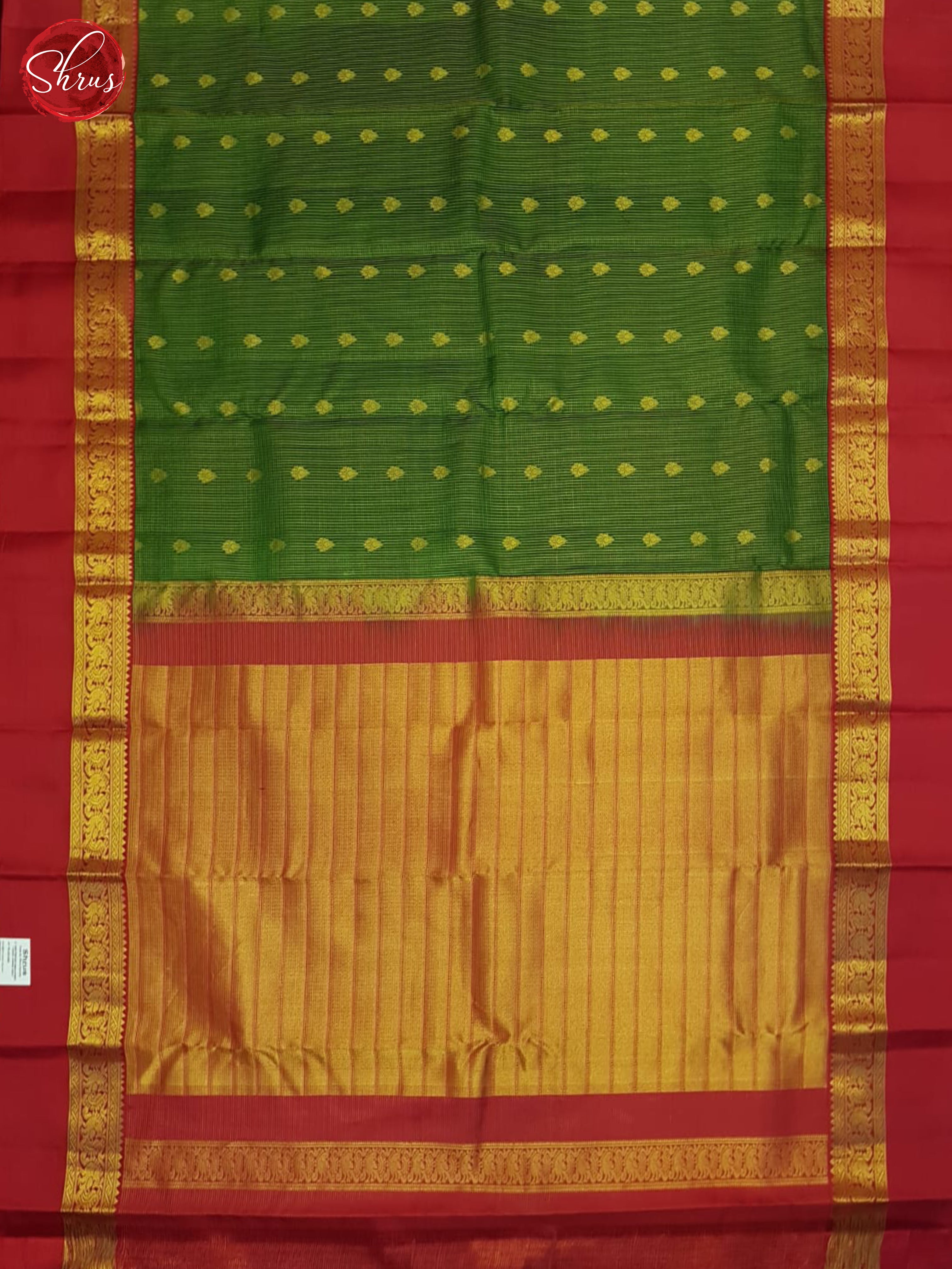 Green And Red- Kanchipuram Silk Saree - Shop on ShrusEternity.com