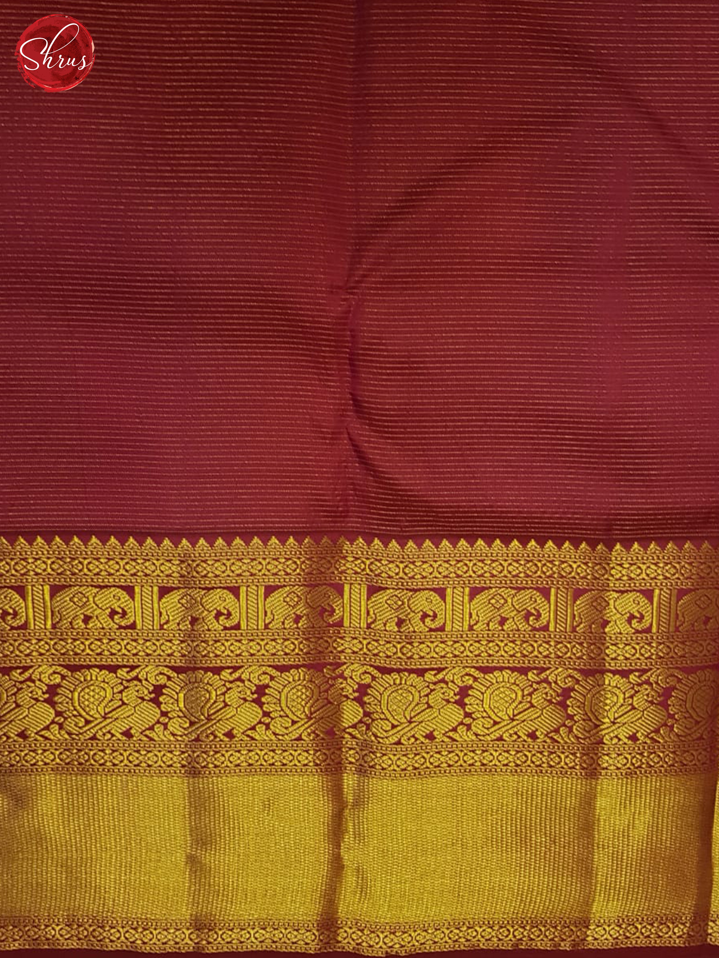 Green And Maroon- Kanchipuram Silk Saree - Shop on ShrusEternity.com