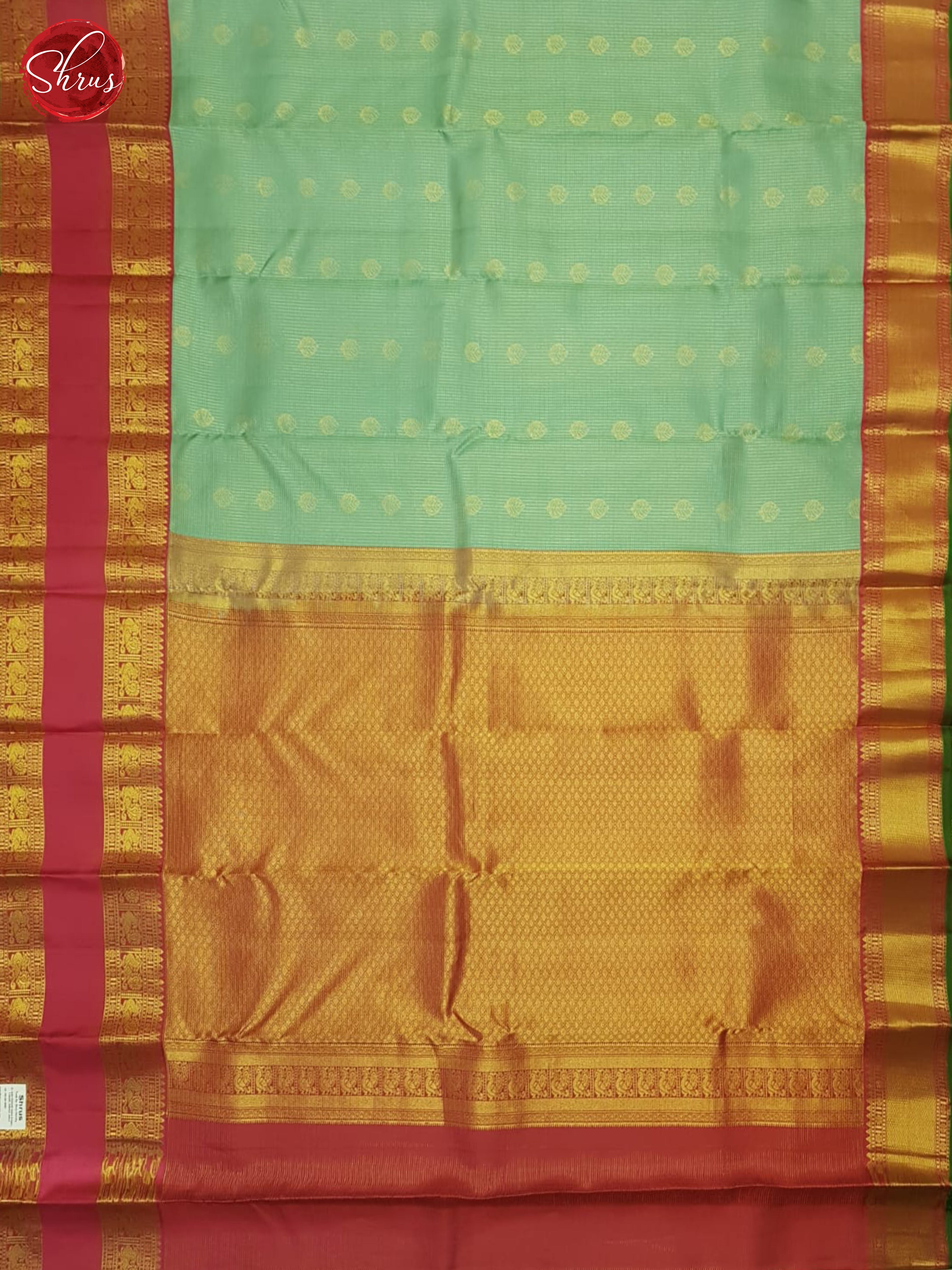 Green And Pink- Kanchipuram Silk Saree - Shop on ShrusEternity.com