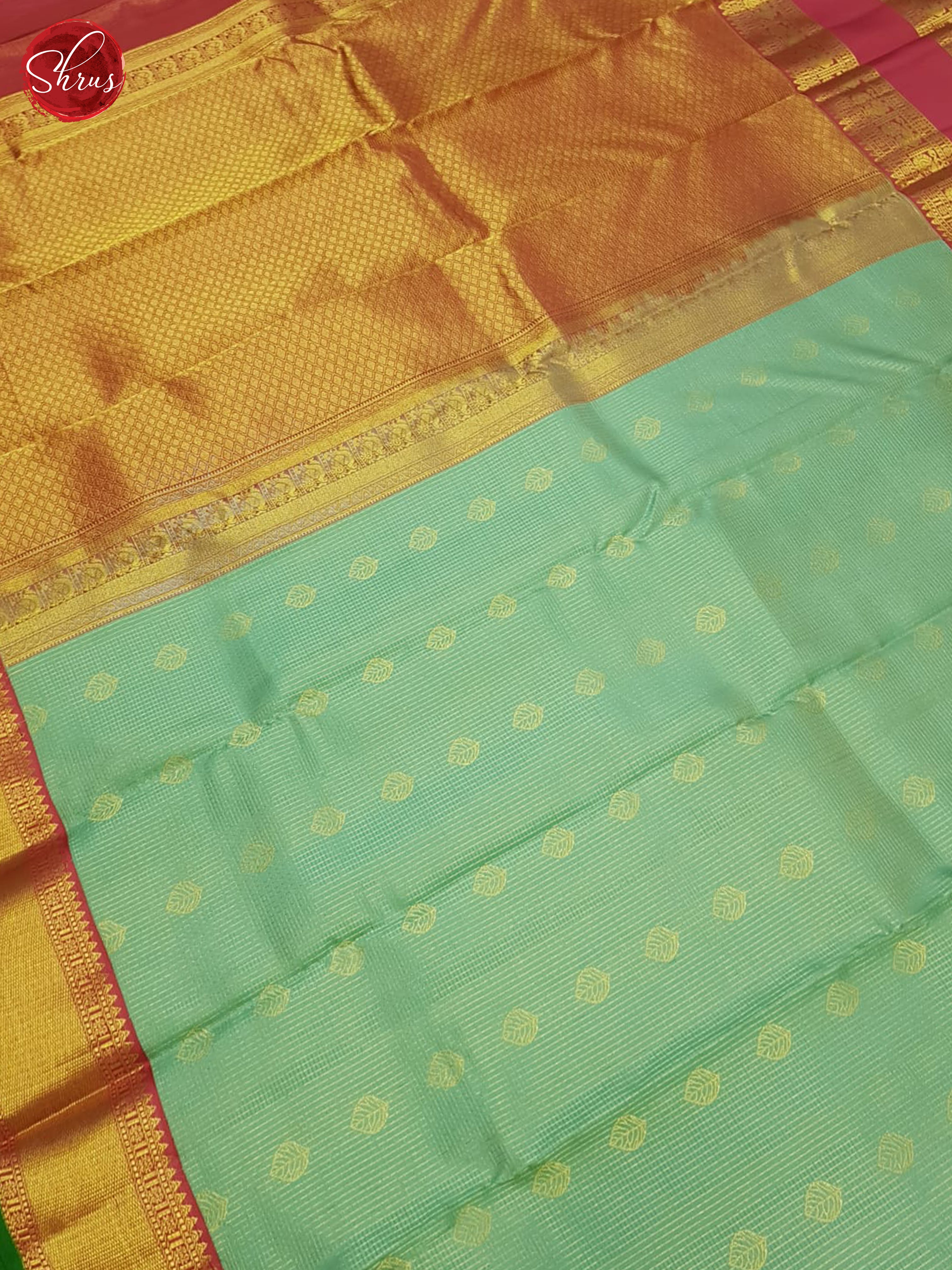 Green And Pink- Kanchipuram Silk Saree - Shop on ShrusEternity.com