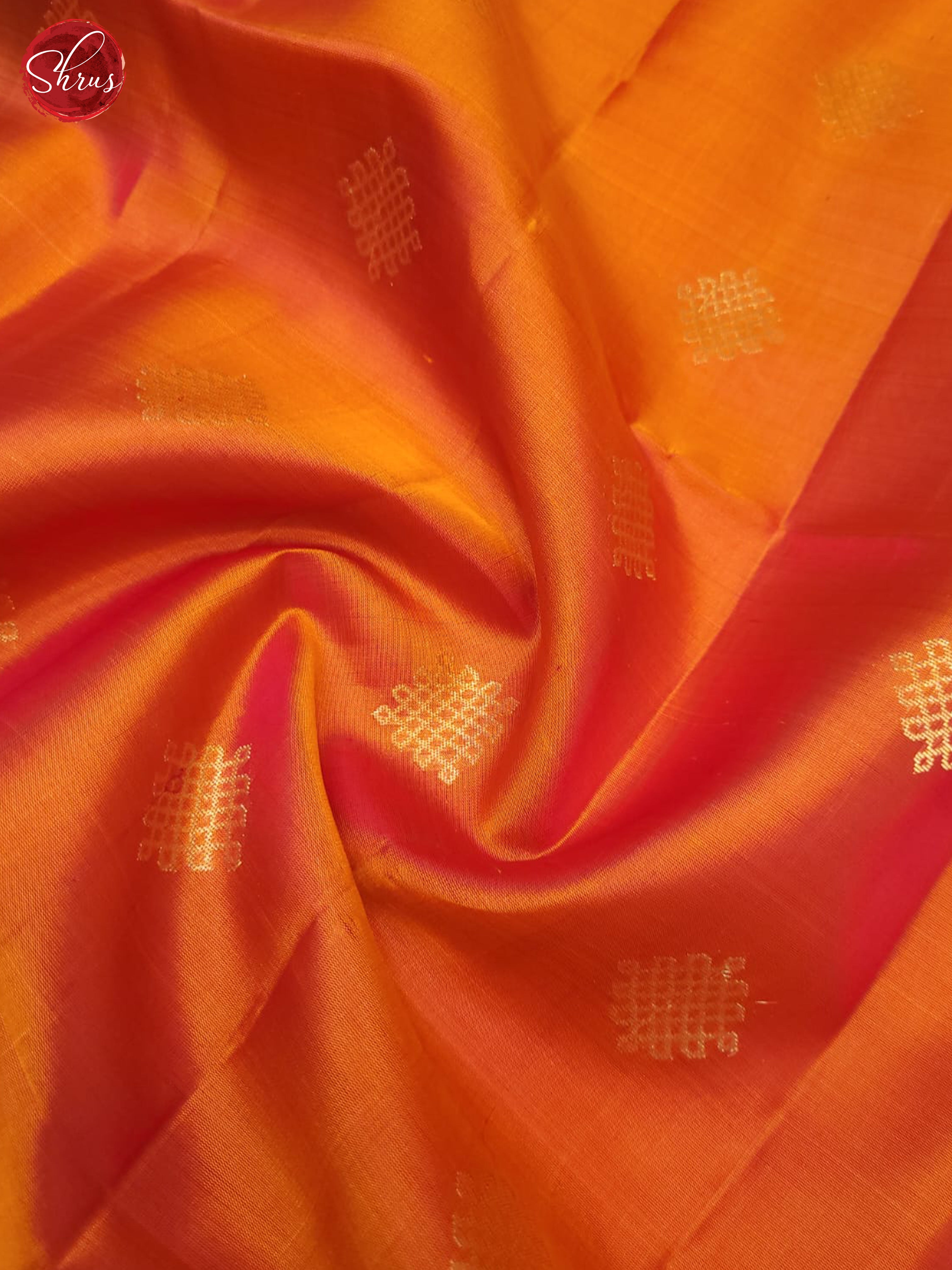 Orange And blue- Soft Silk Saree - Shop on ShrusEternity.com