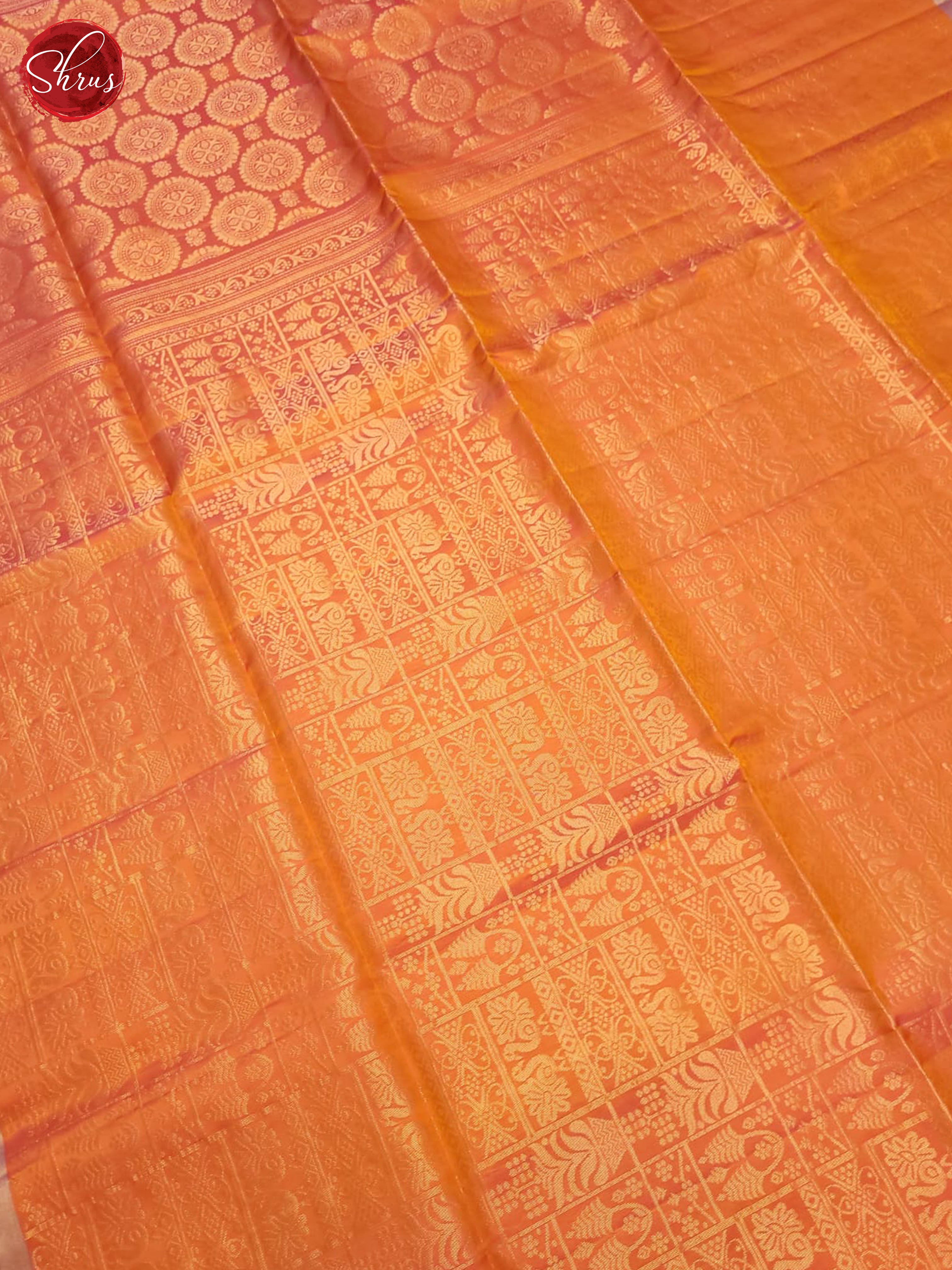 Orangish Pink(Single Tone)- Soft Silk saree - Shop on ShrusEternity.com