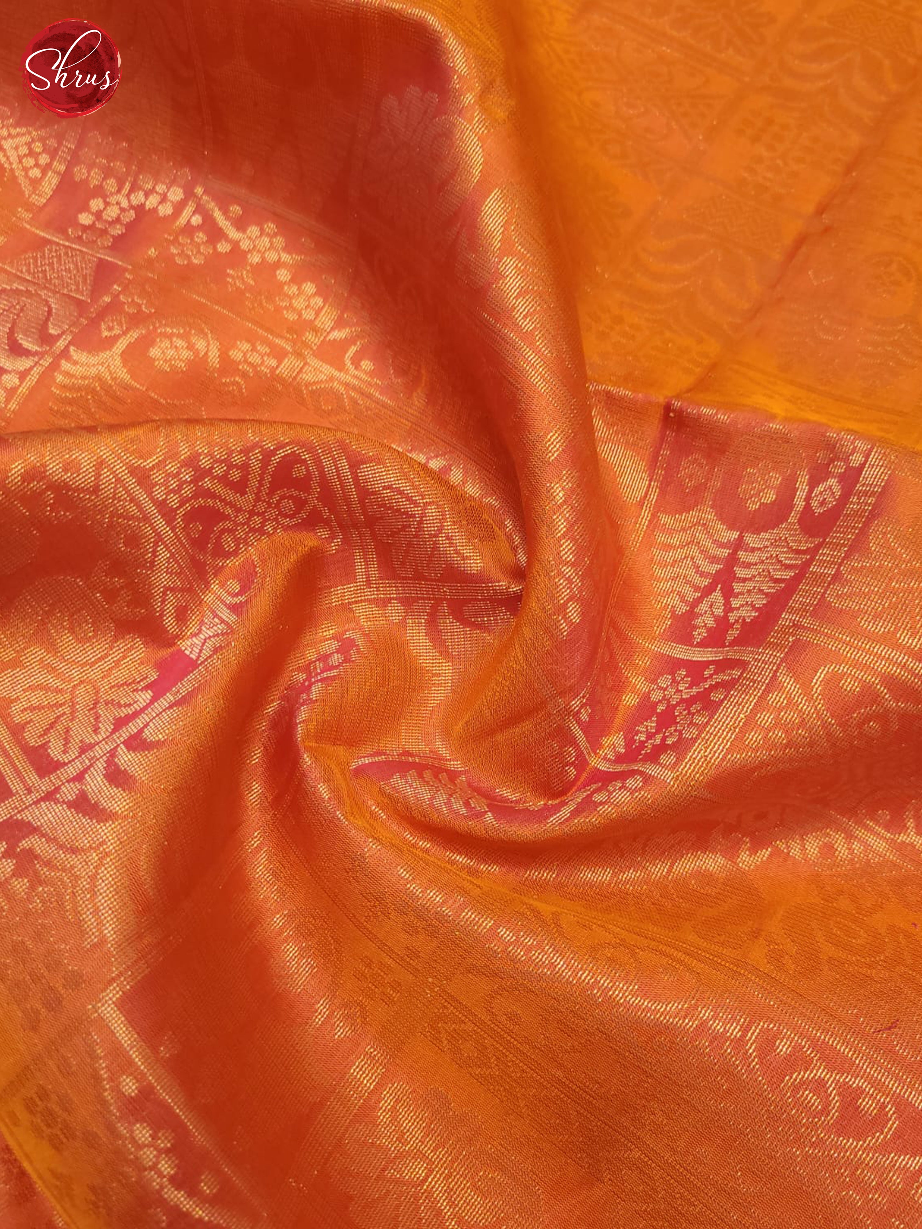 Orangish Pink(Single Tone)- Soft Silk saree - Shop on ShrusEternity.com