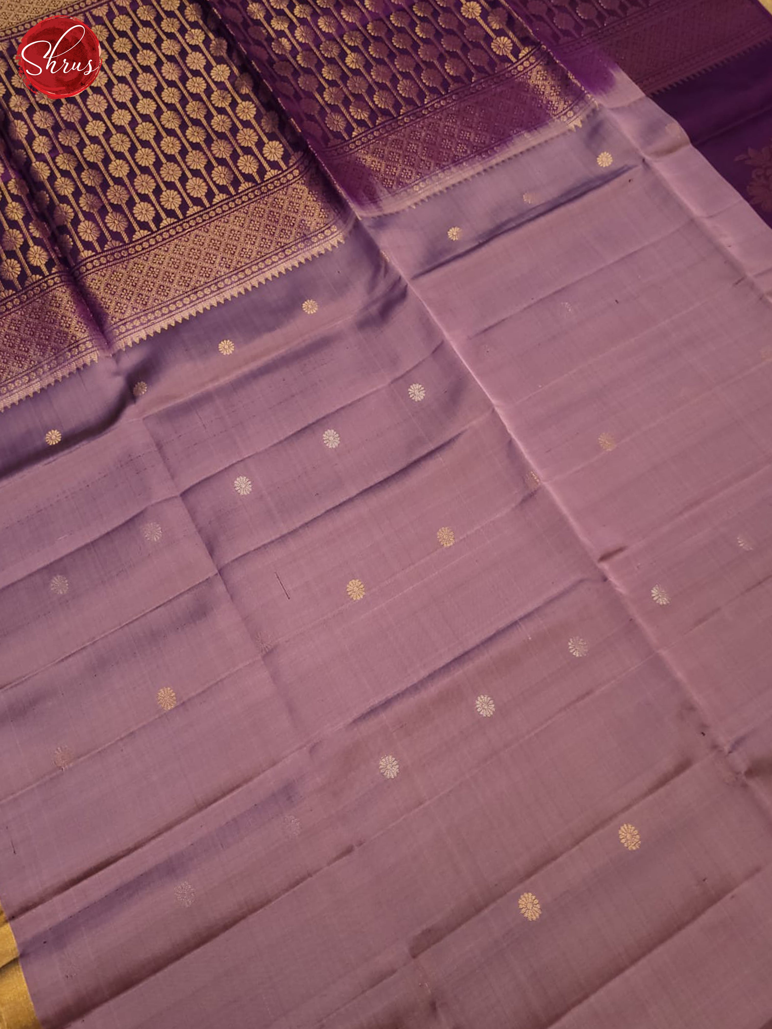 Dusty Lavender And Purple- Soft Silk Saree - Shop on ShrusEternity.com