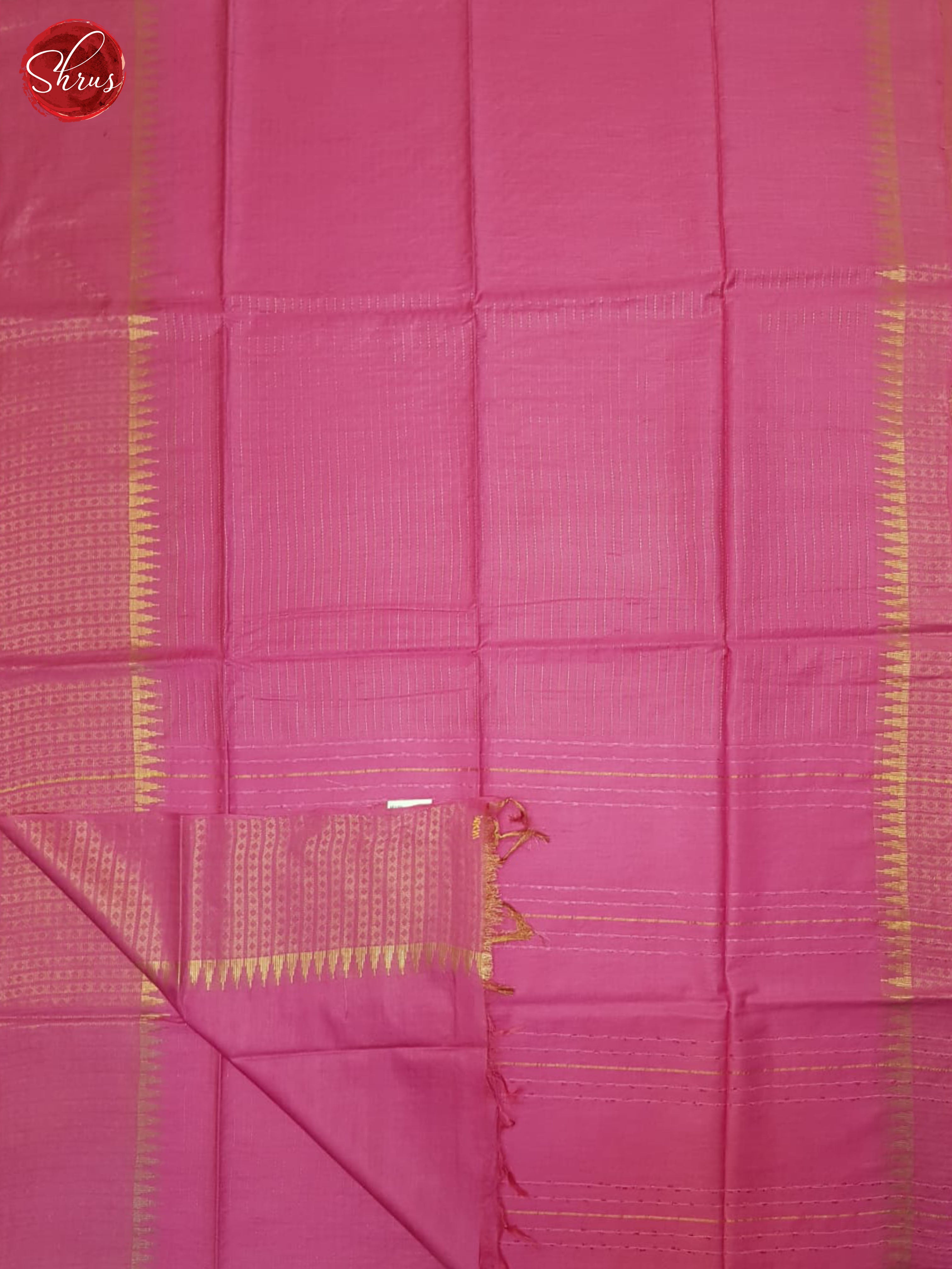 Pink(Single Tone)- Semi Tussar Saree - Shop on ShrusEternity.com