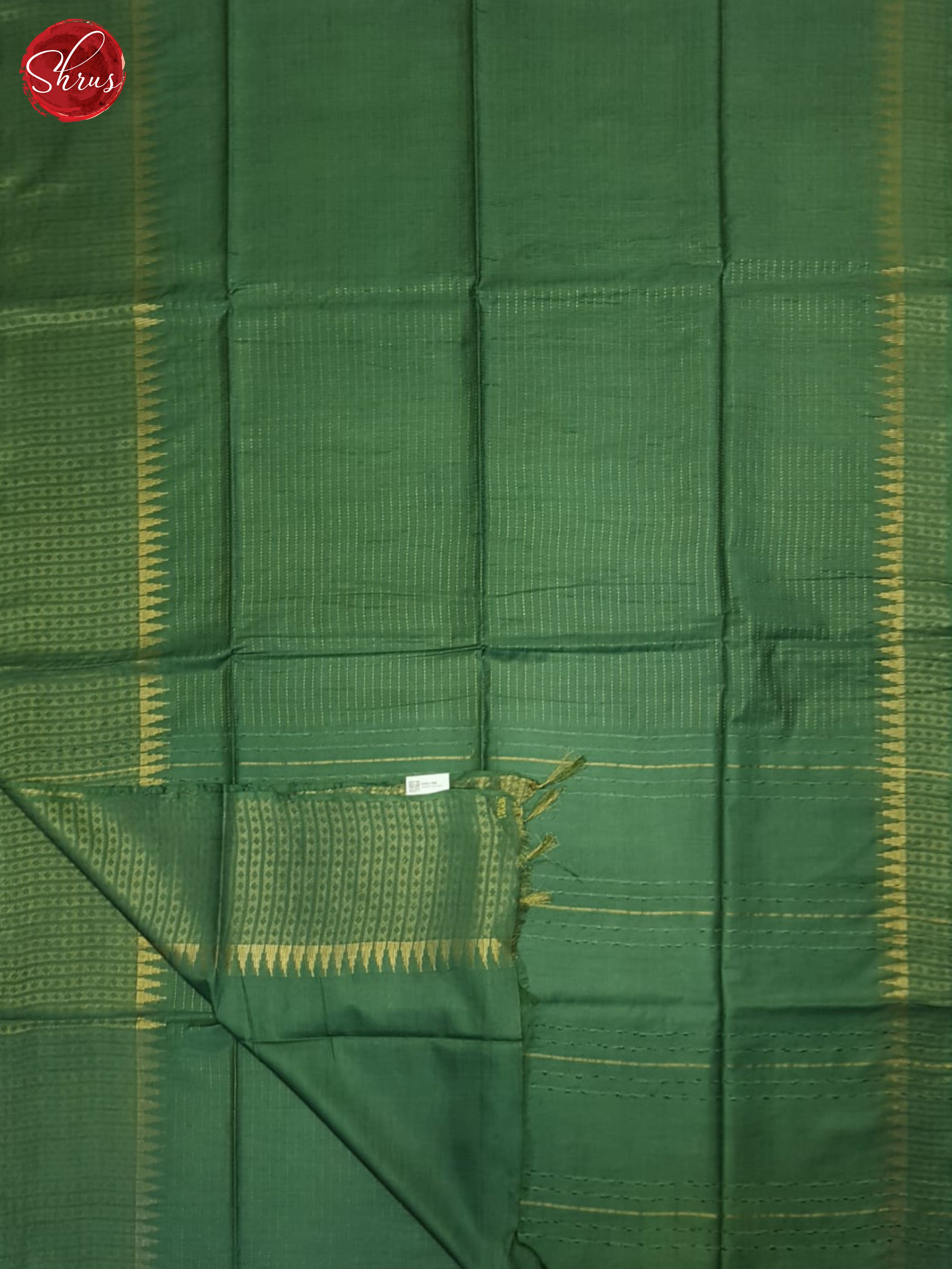 Green(Single Tone)- Semi Tussar Saree - Shop on ShrusEternity.com