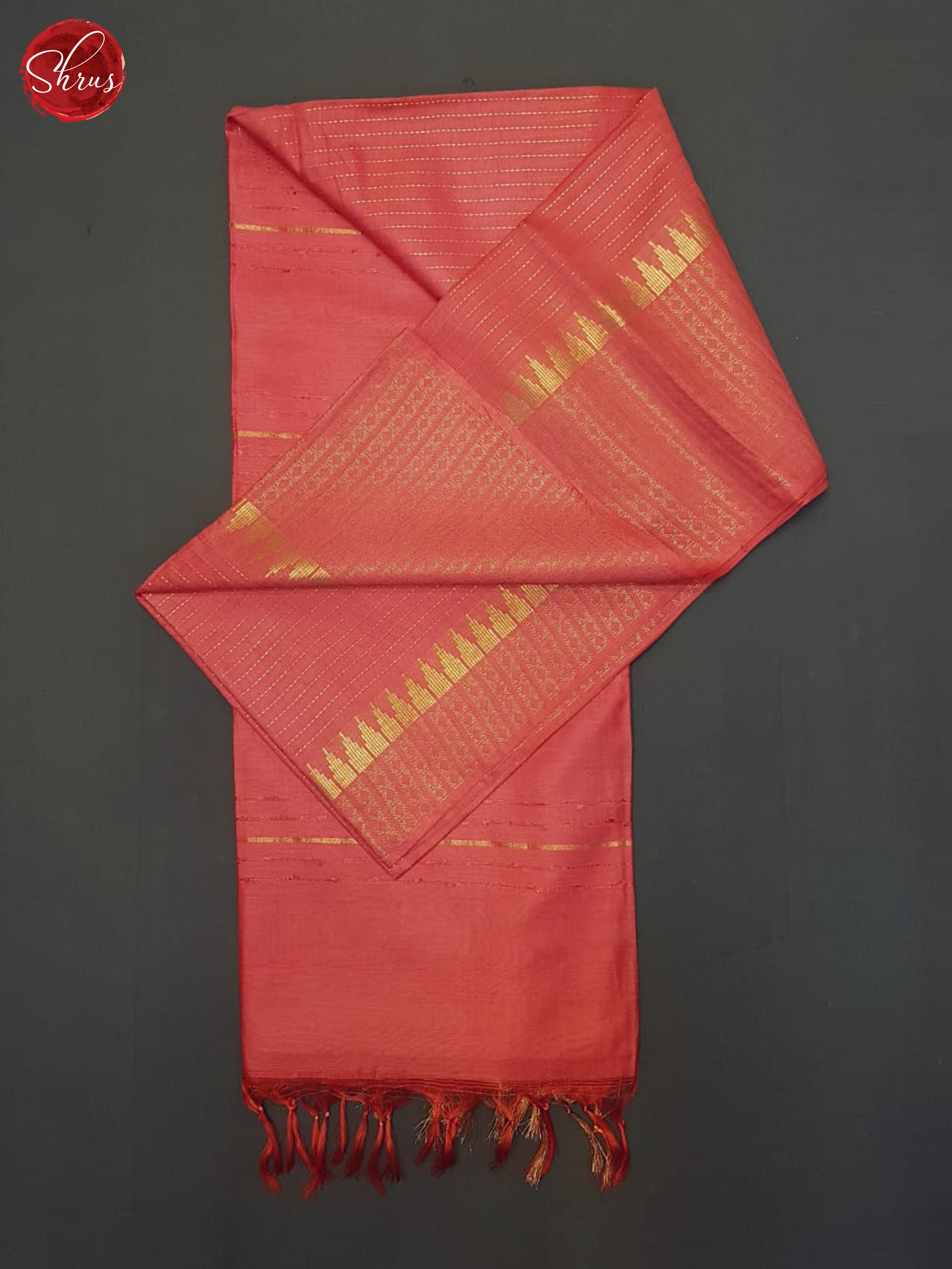 Red(Single Tone)- Semi Tussar Saree - Shop on ShrusEternity.com