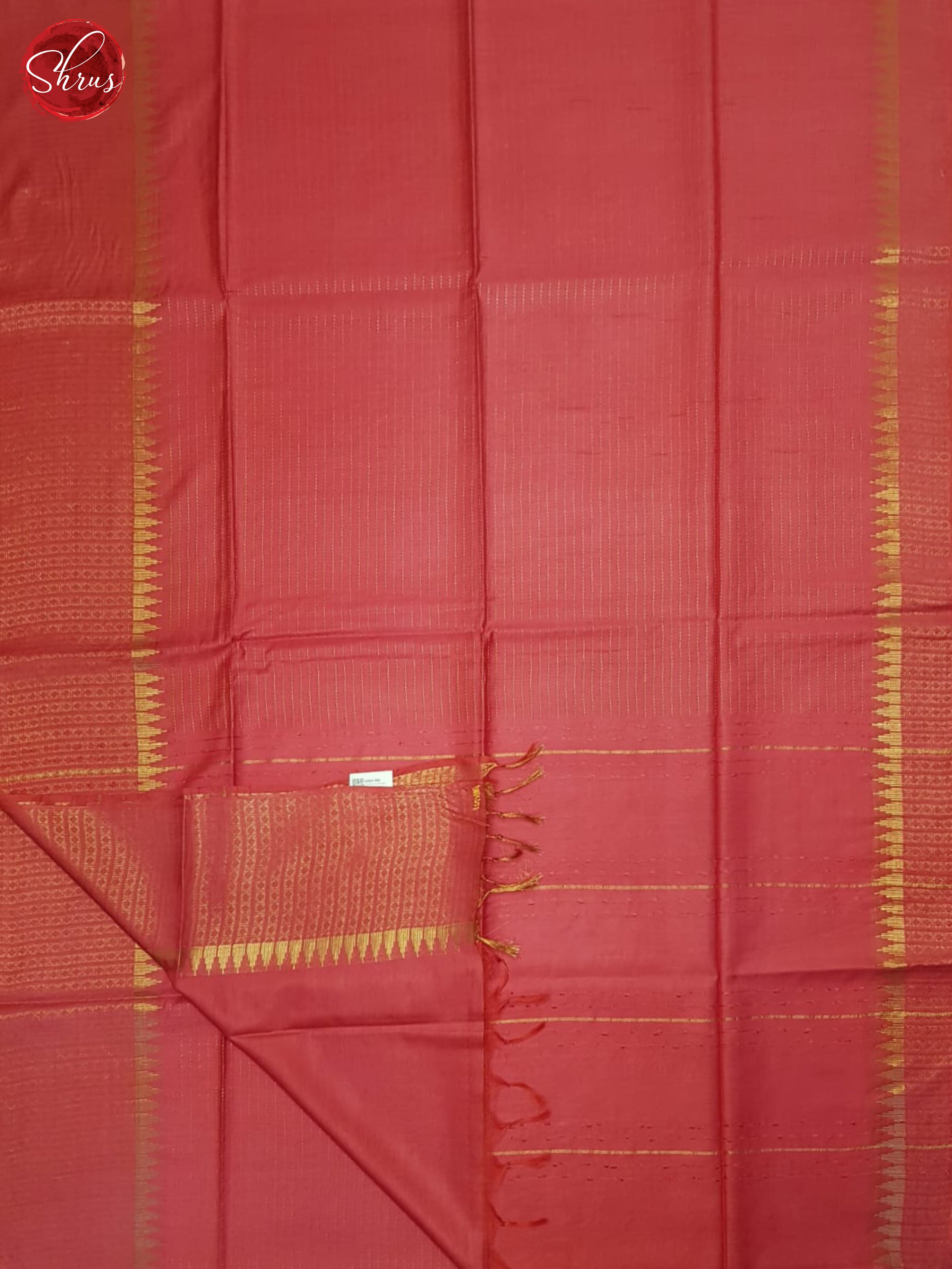 Red(Single Tone)- Semi Tussar Saree - Shop on ShrusEternity.com