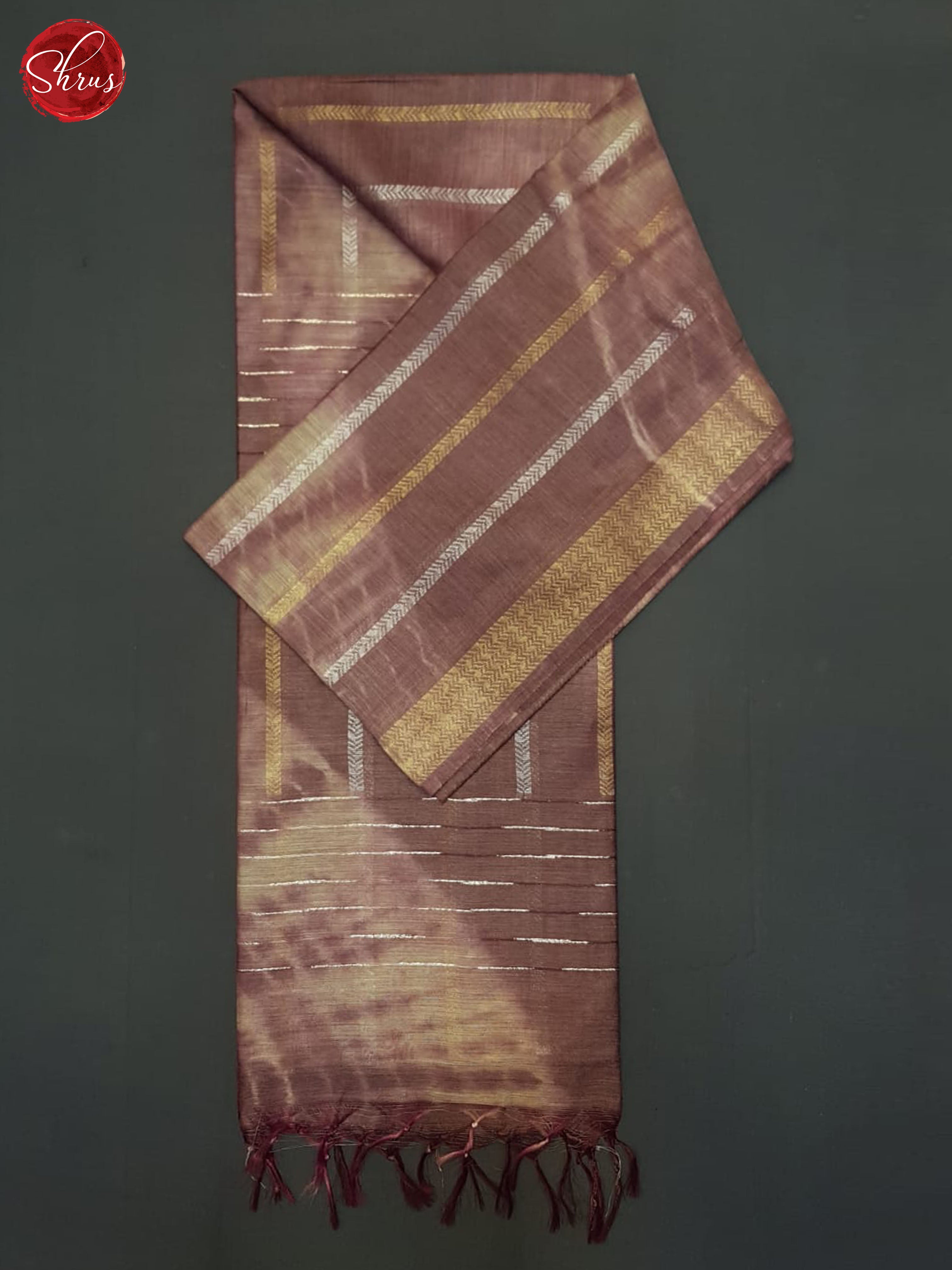 Dusty Wine - Semi Tussar Saree - Shop on ShrusEternity.com