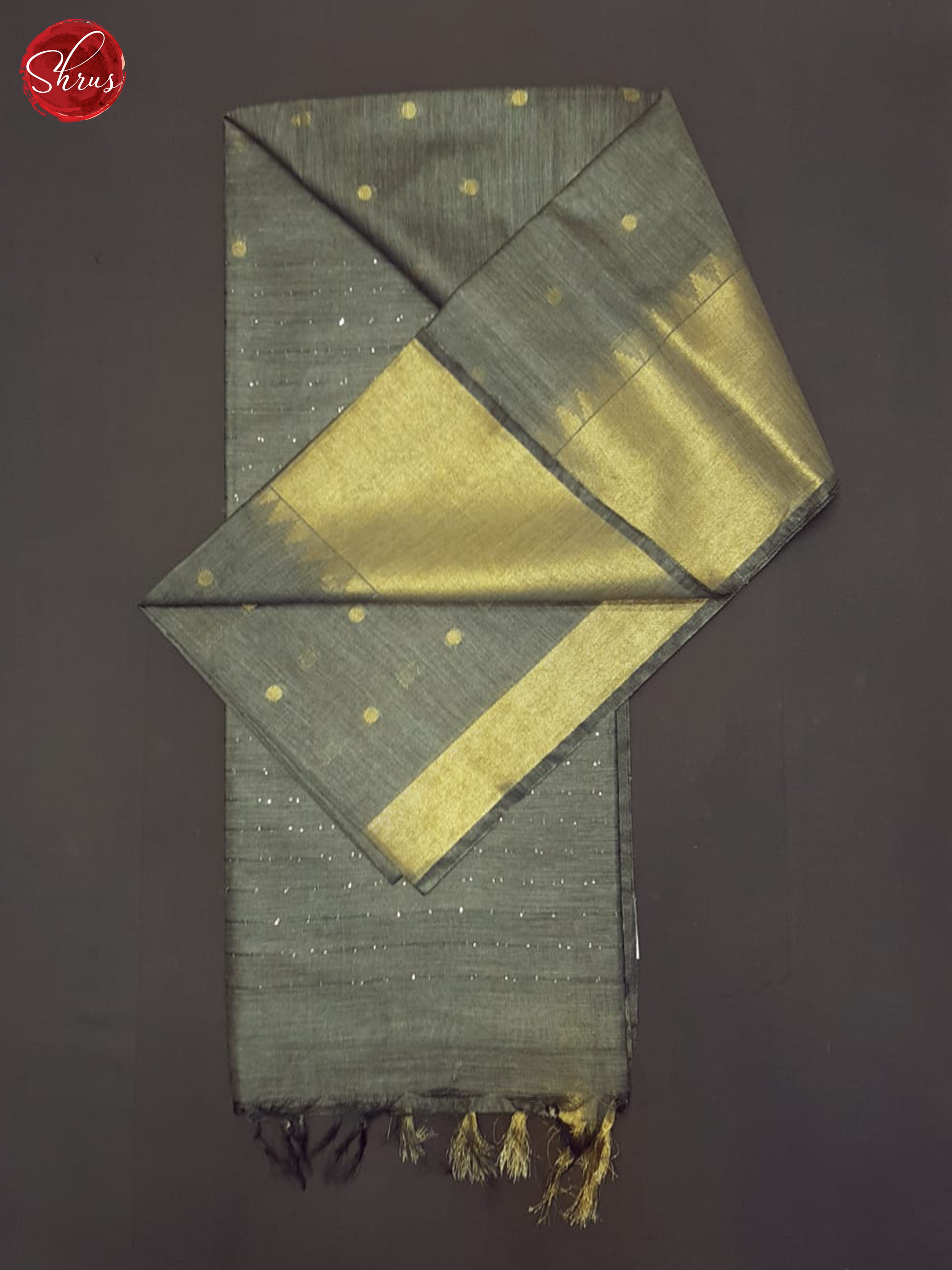 Grey(single tone)-Semi tussar saree - Shop on ShrusEternity.com
