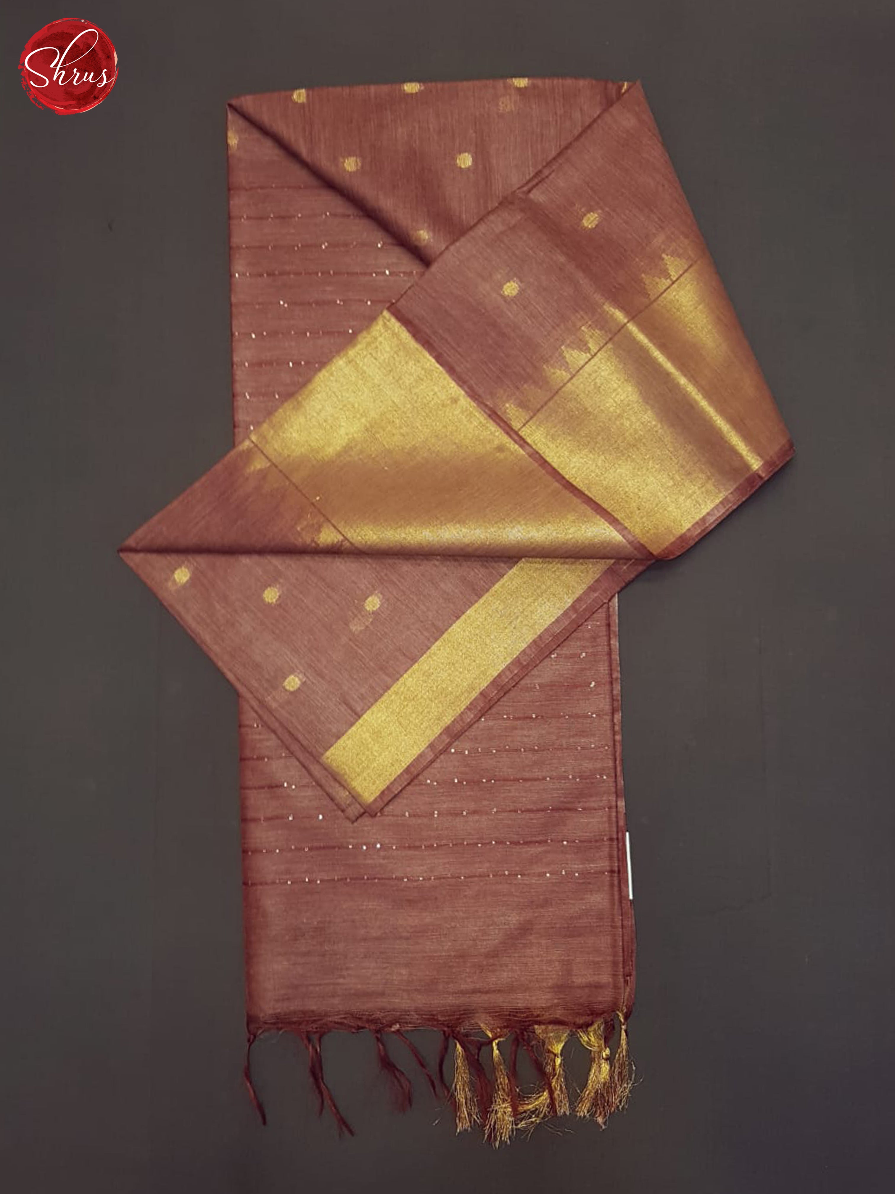 Brown(single tone)-Semi Tussar Saree - Shop on ShrusEternity.com