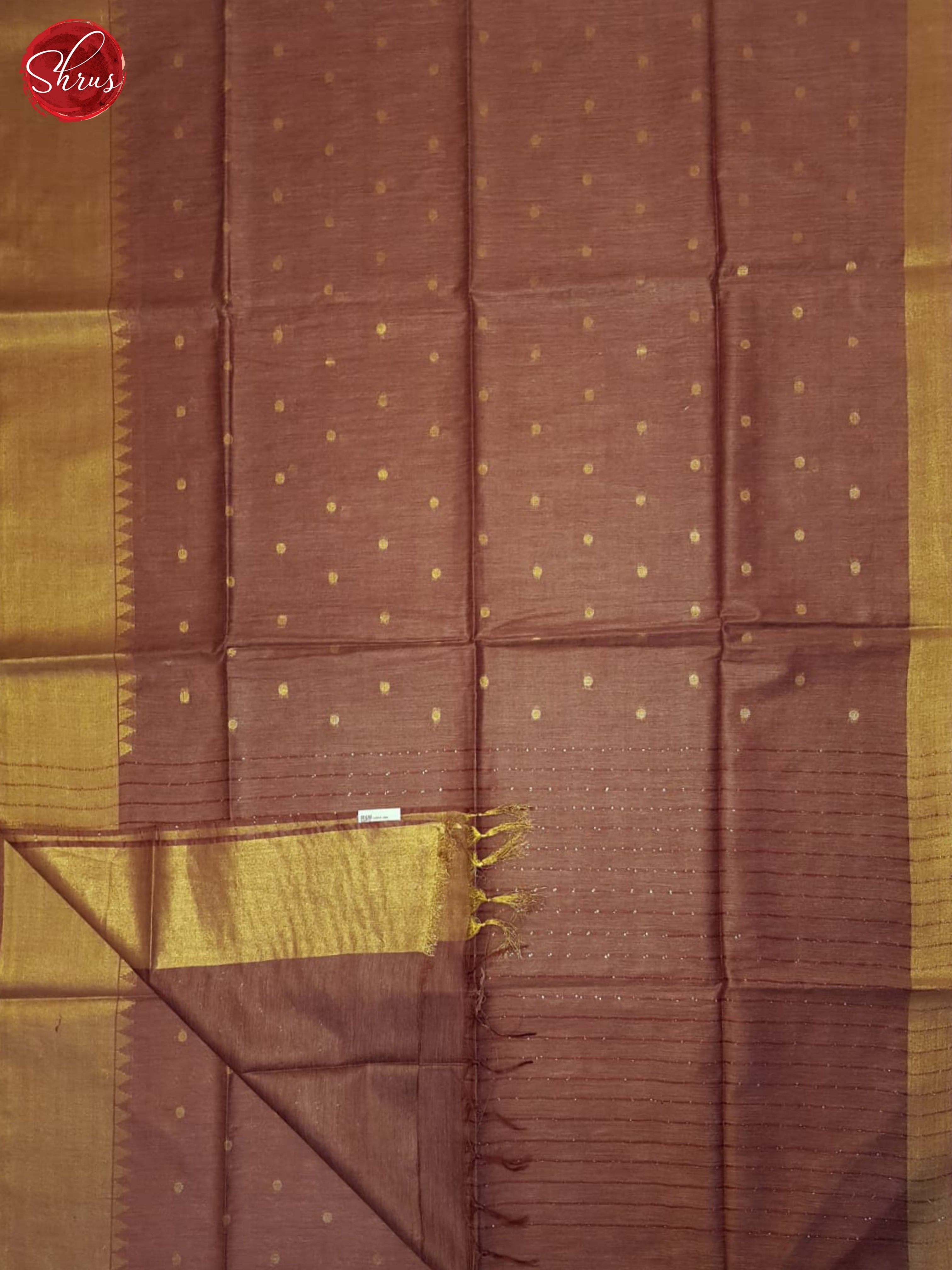 Brown(single tone)-Semi Tussar Saree - Shop on ShrusEternity.com