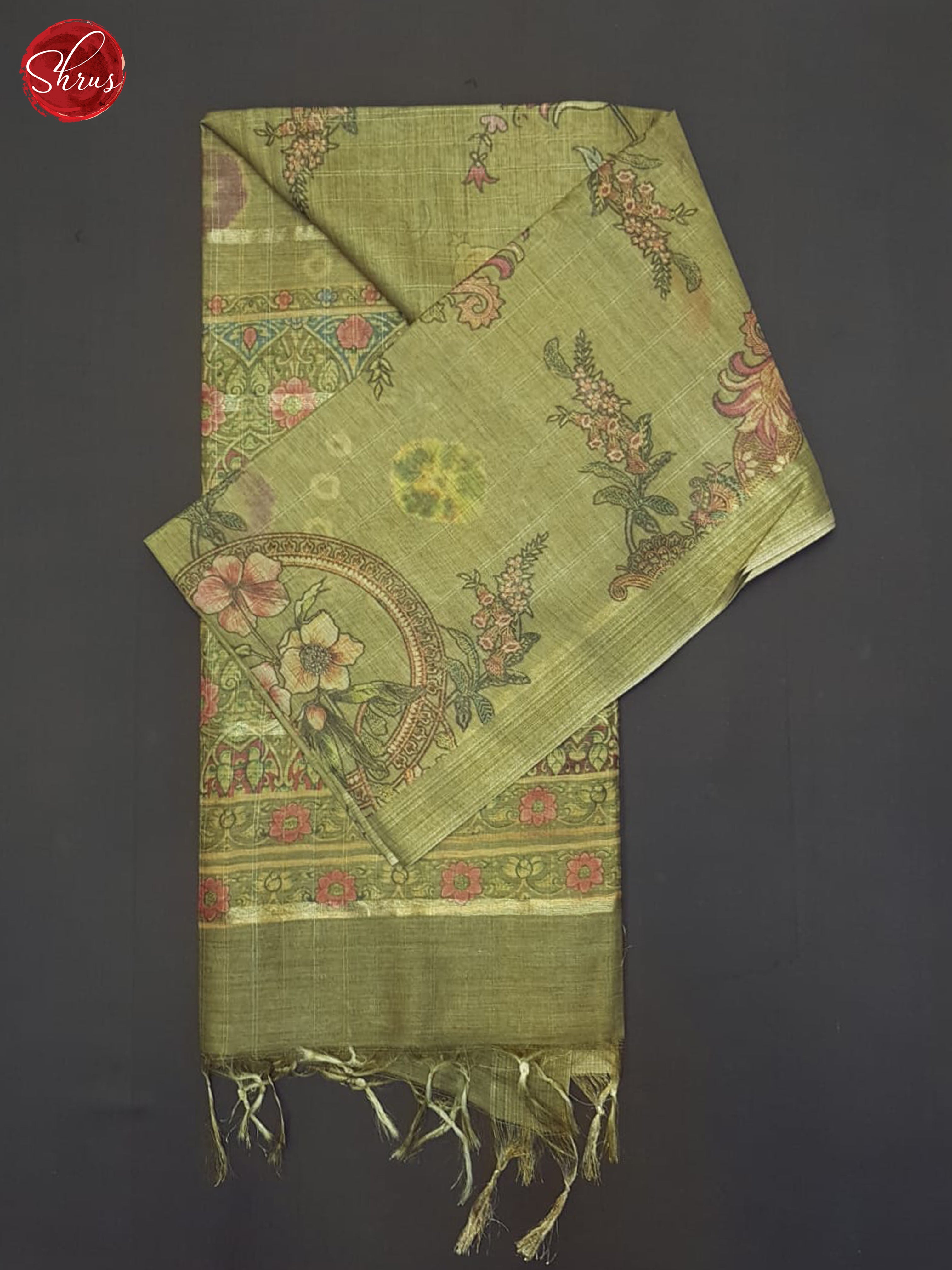 Green(Single tone)-Semi Tussare Saree - Shop on ShrusEternity.com