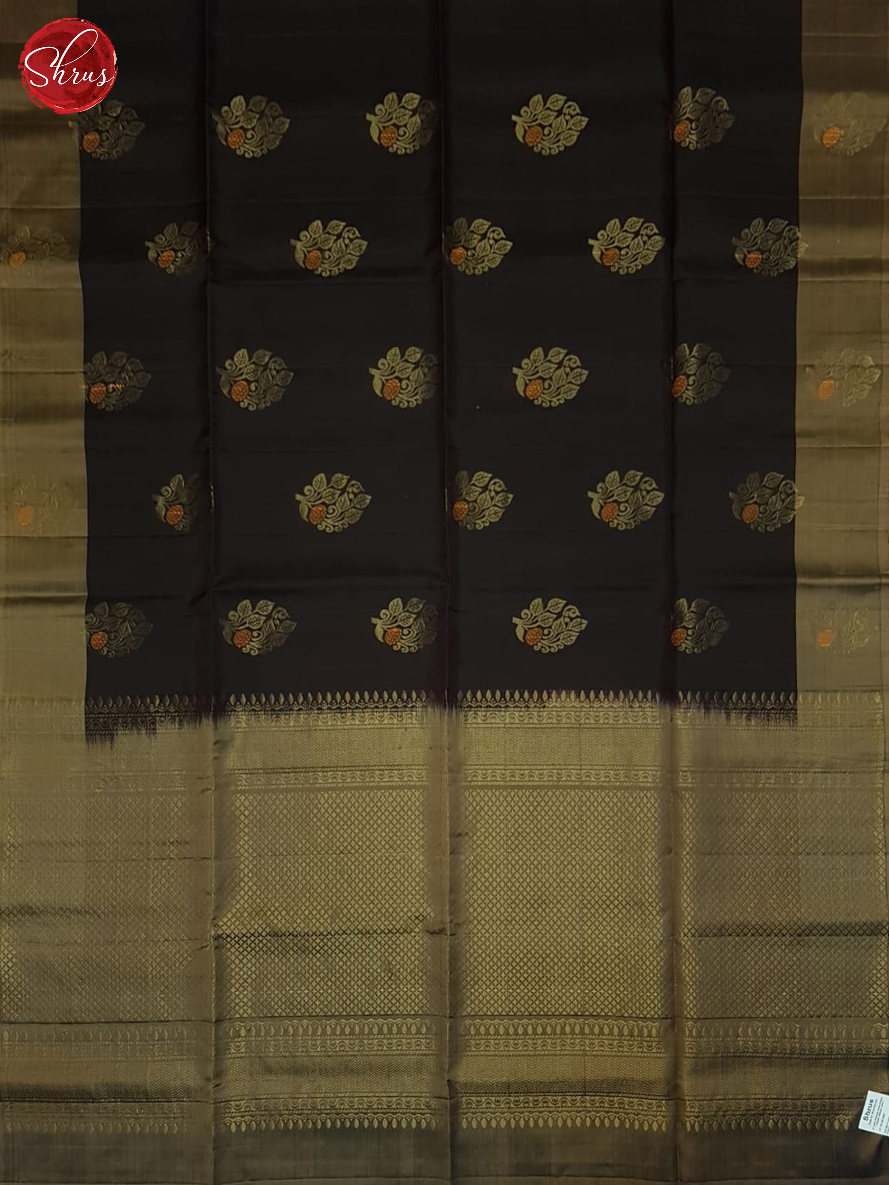 Brown & Grey - Soft Silk Half-pure Saree - Shop on ShrusEternity.com