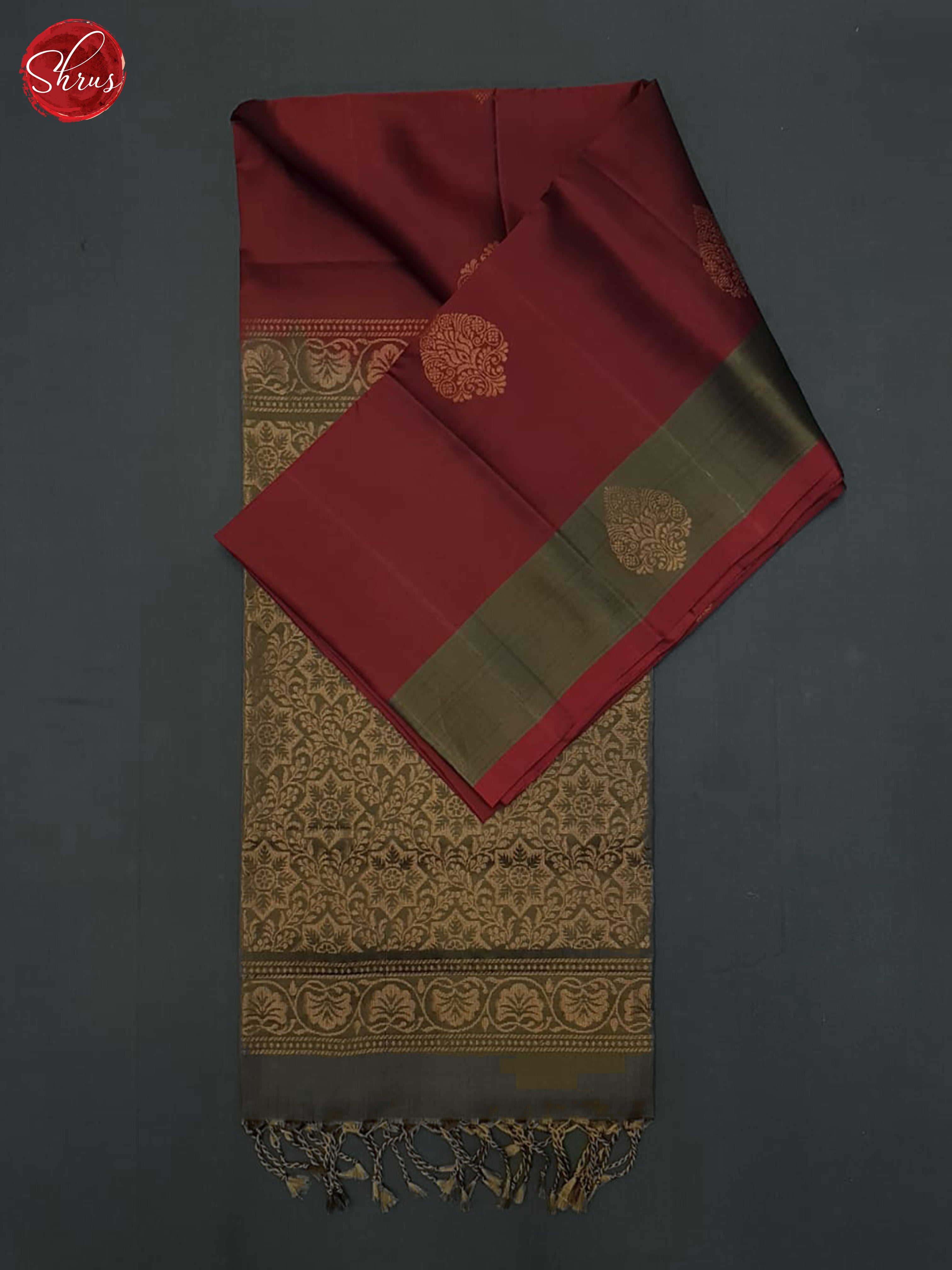 Araku Maroon And Brown- Soft Silk Half-pure Saree - Shop on ShrusEternity.com