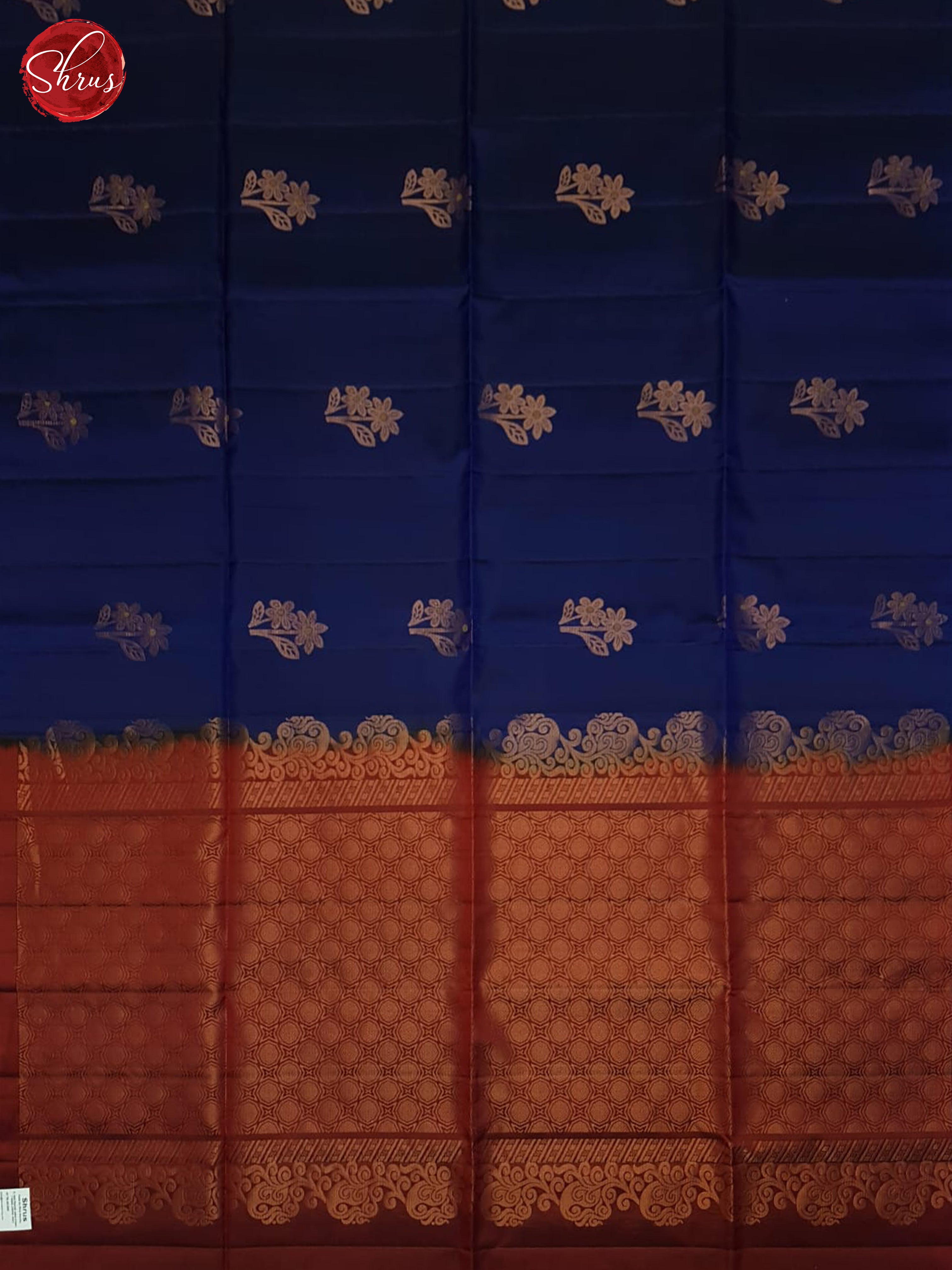 Blue And Araku Maroon- Soft Silk Half-pure Saree - Shop on ShrusEternity.com