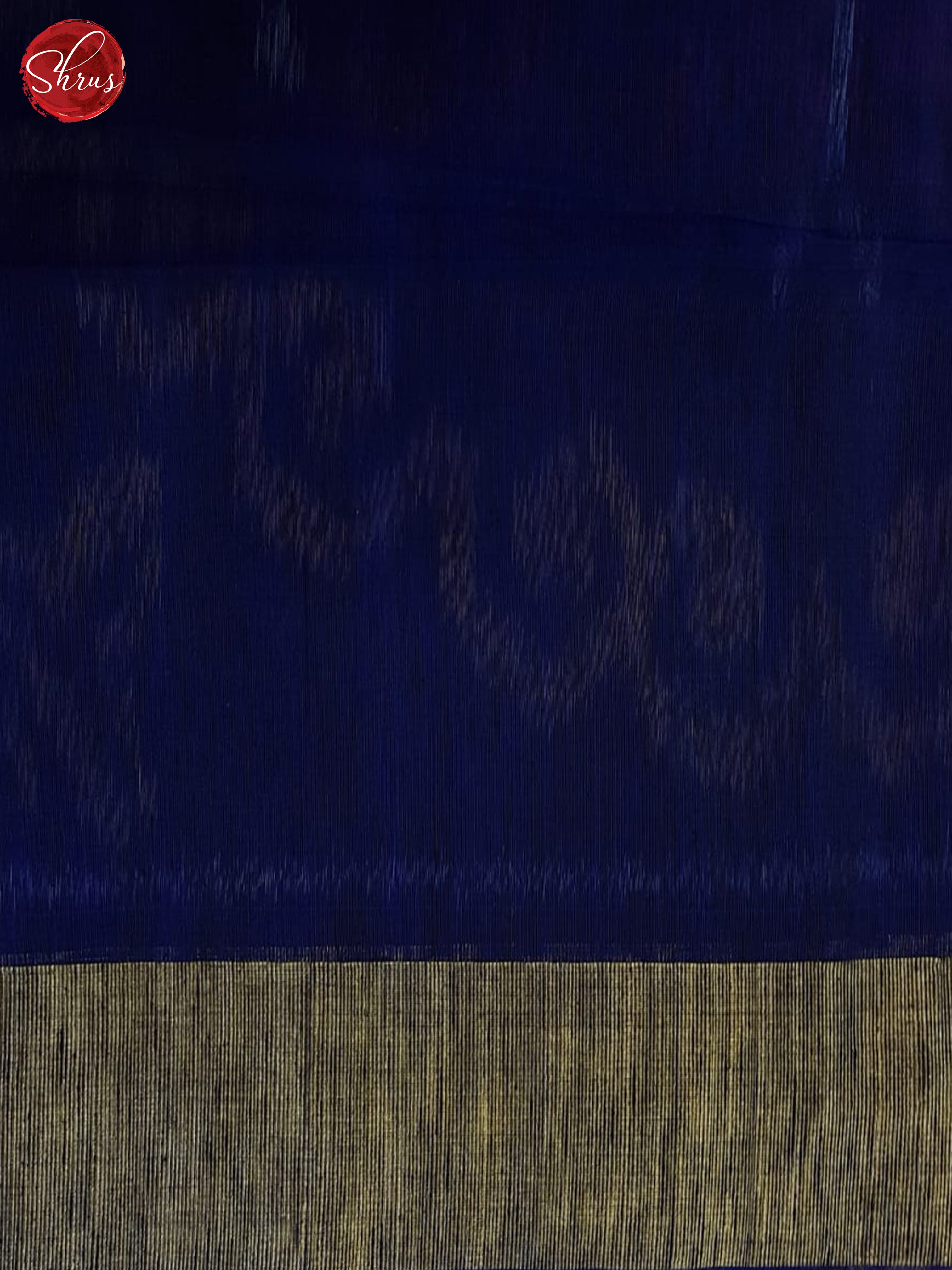 Mustard And Blue-Pochampally Silk Cotton saree - Shop on ShrusEternity.com