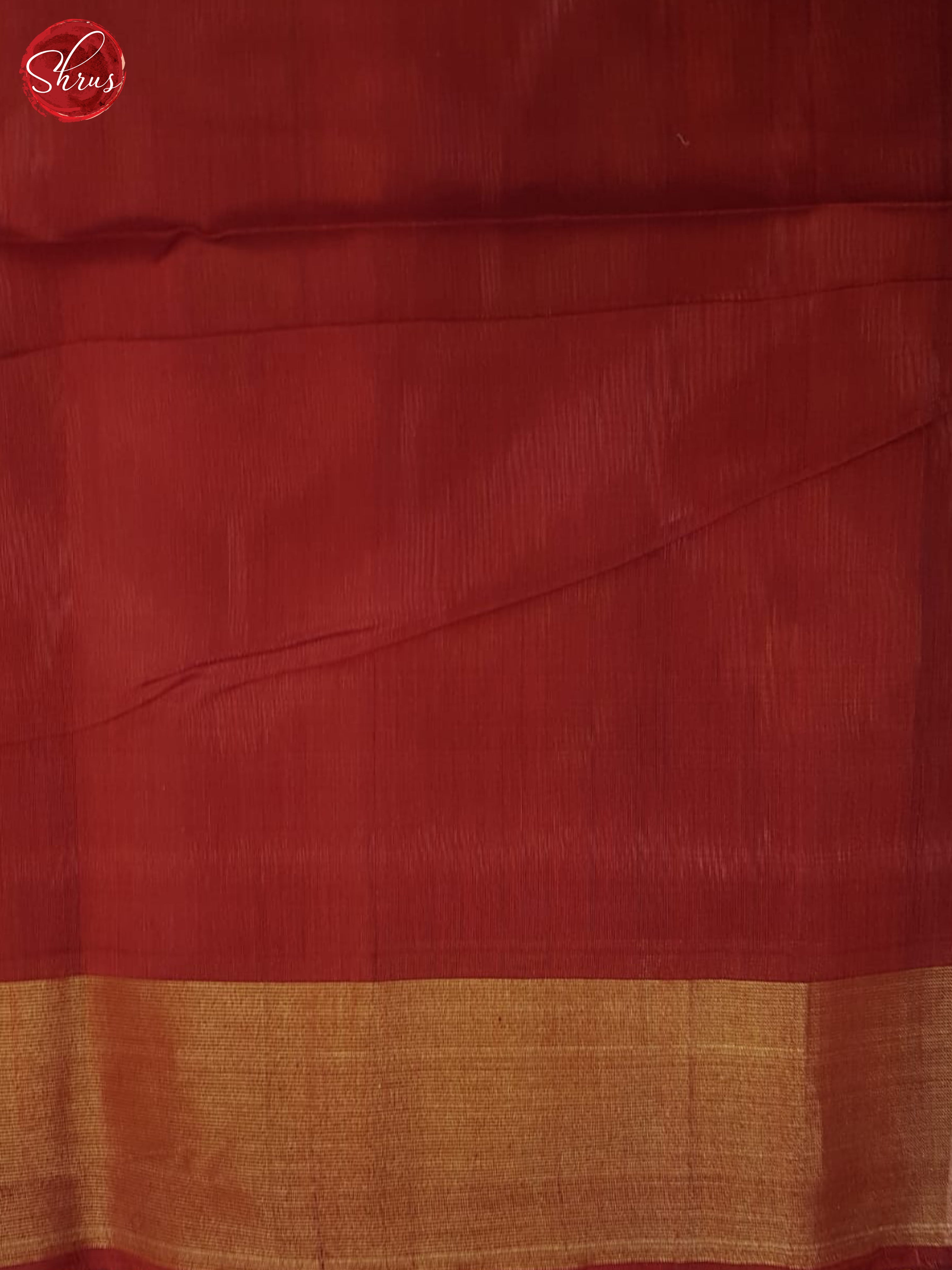 Grey And Red- Pochampally Silk Cotton Saree - Shop on ShrusEternity.com