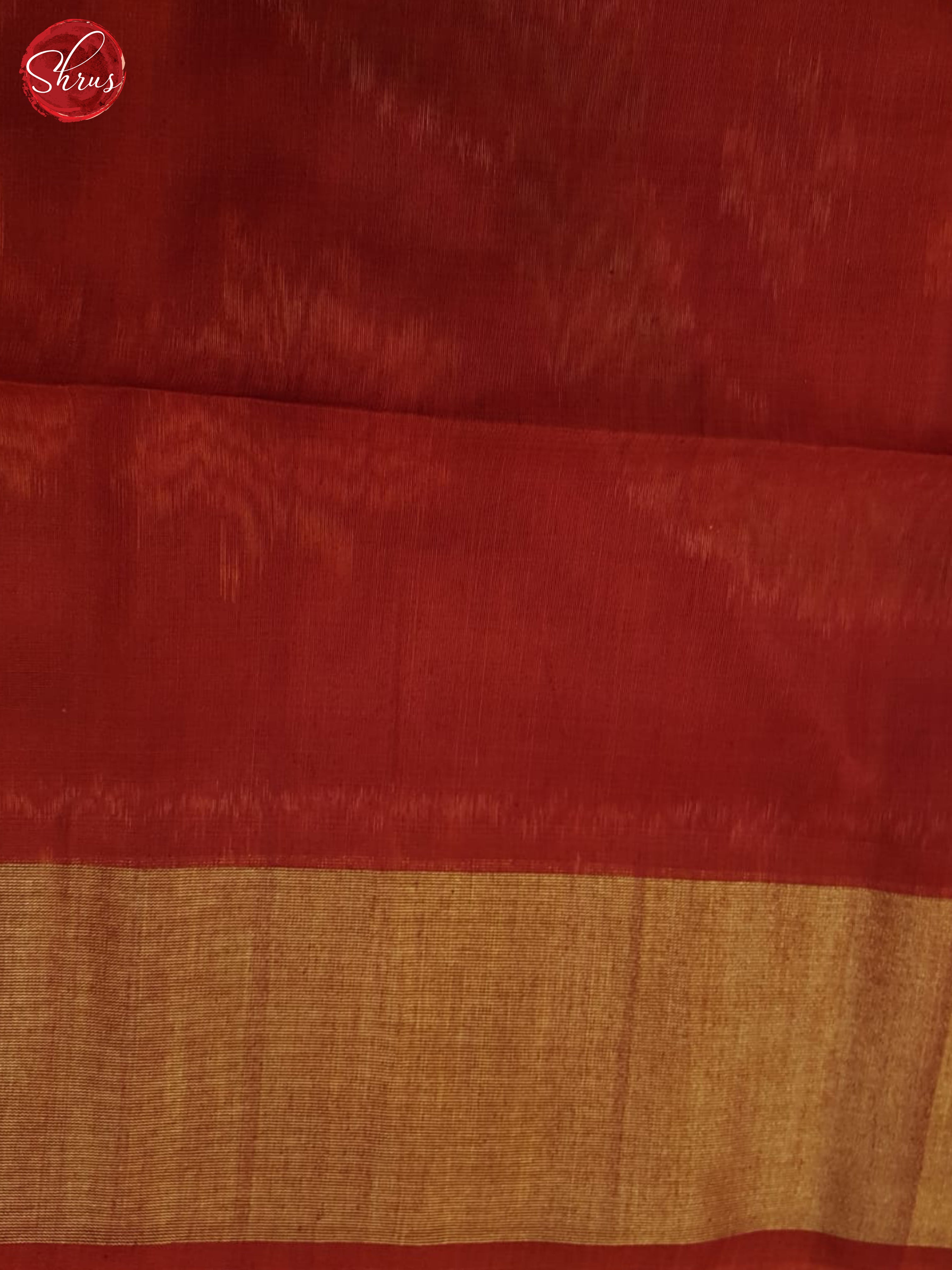 Green And Red- Pochampally Silk Cotton saree - Shop on ShrusEternity.com