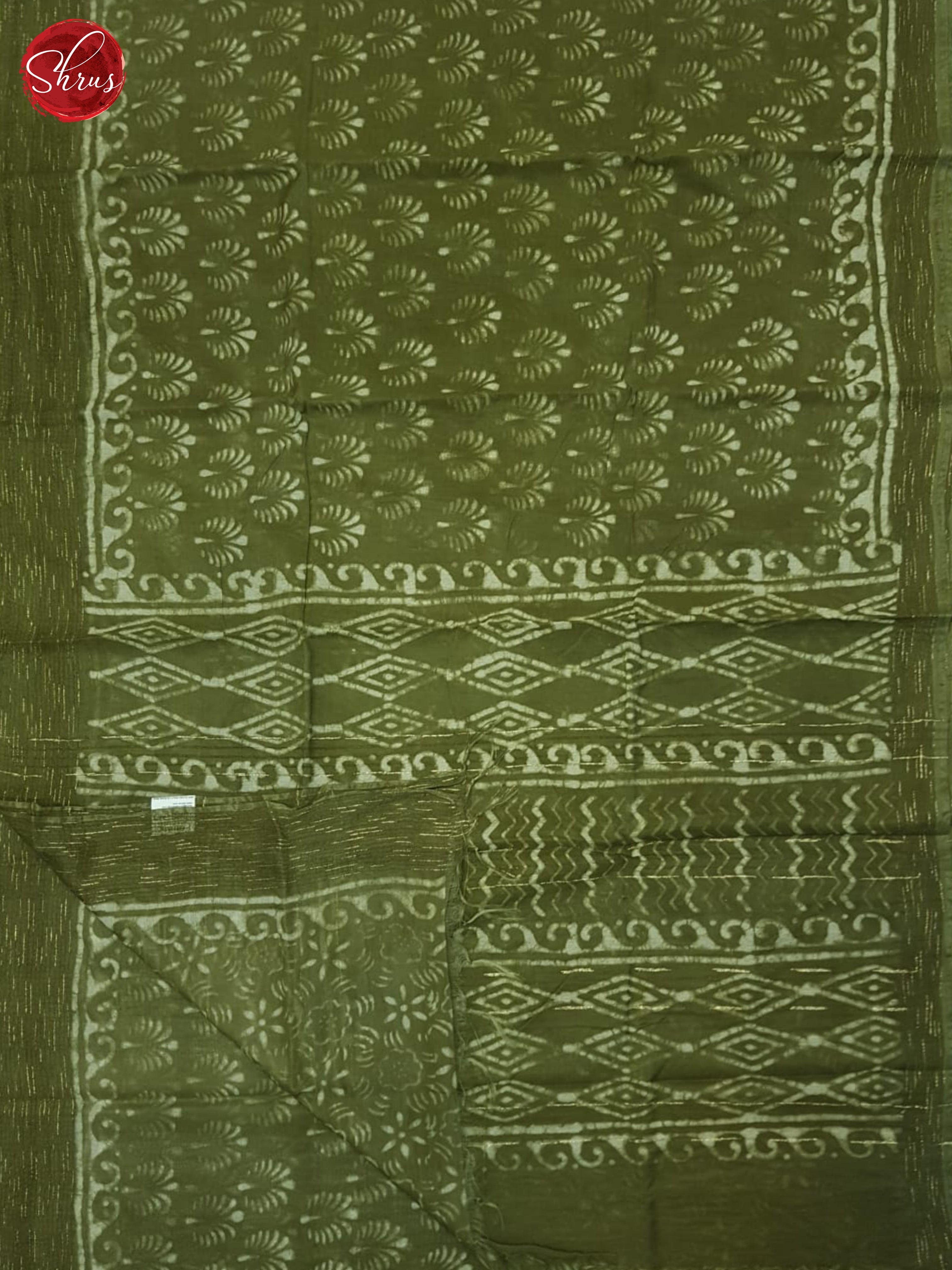 Green(Single Tone)- Semi Chanderi Saree - Shop on ShrusEternity.com