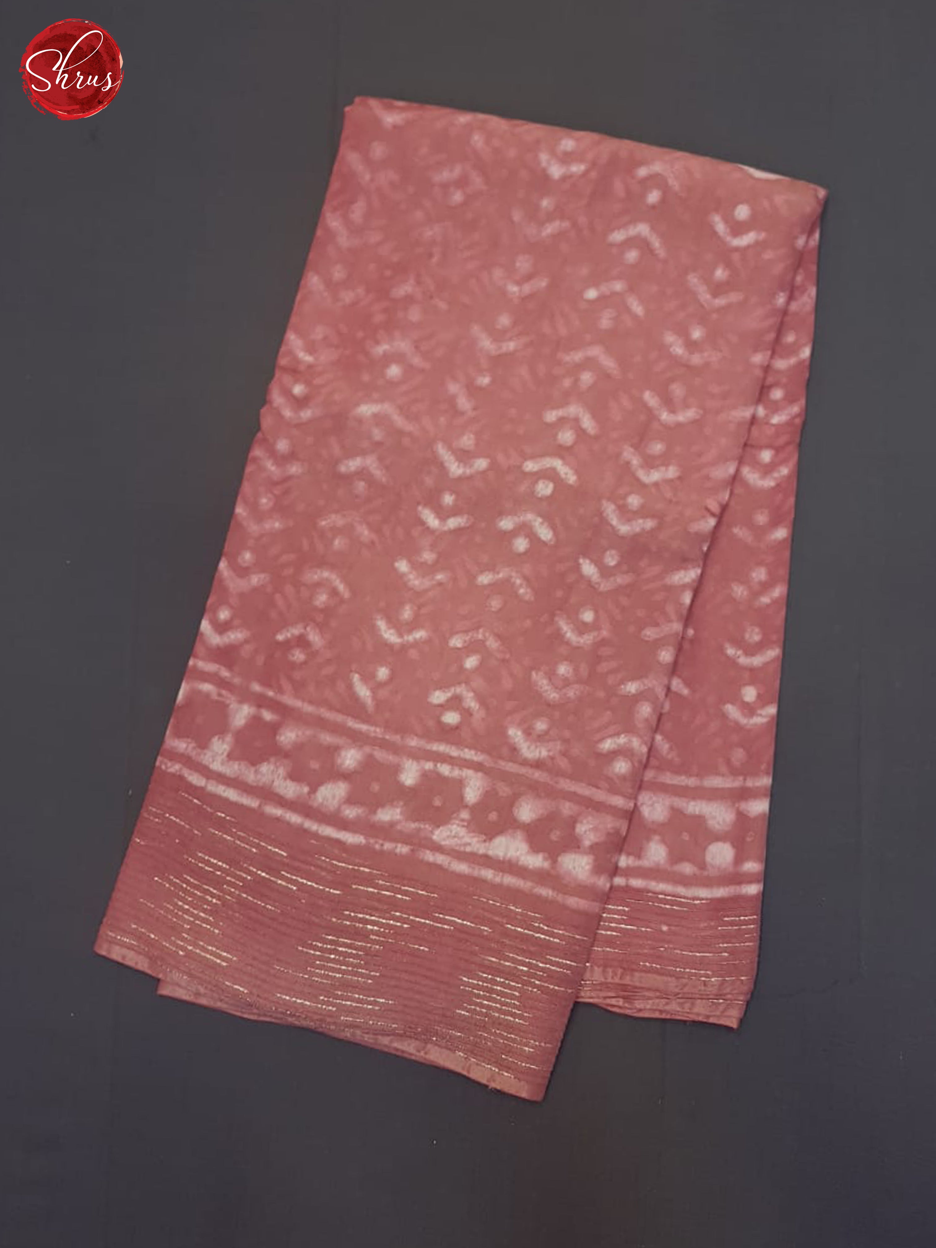 Dusty Pink(Single Tone)- Semi Chanderi Saree - Shop on ShrusEternity.com