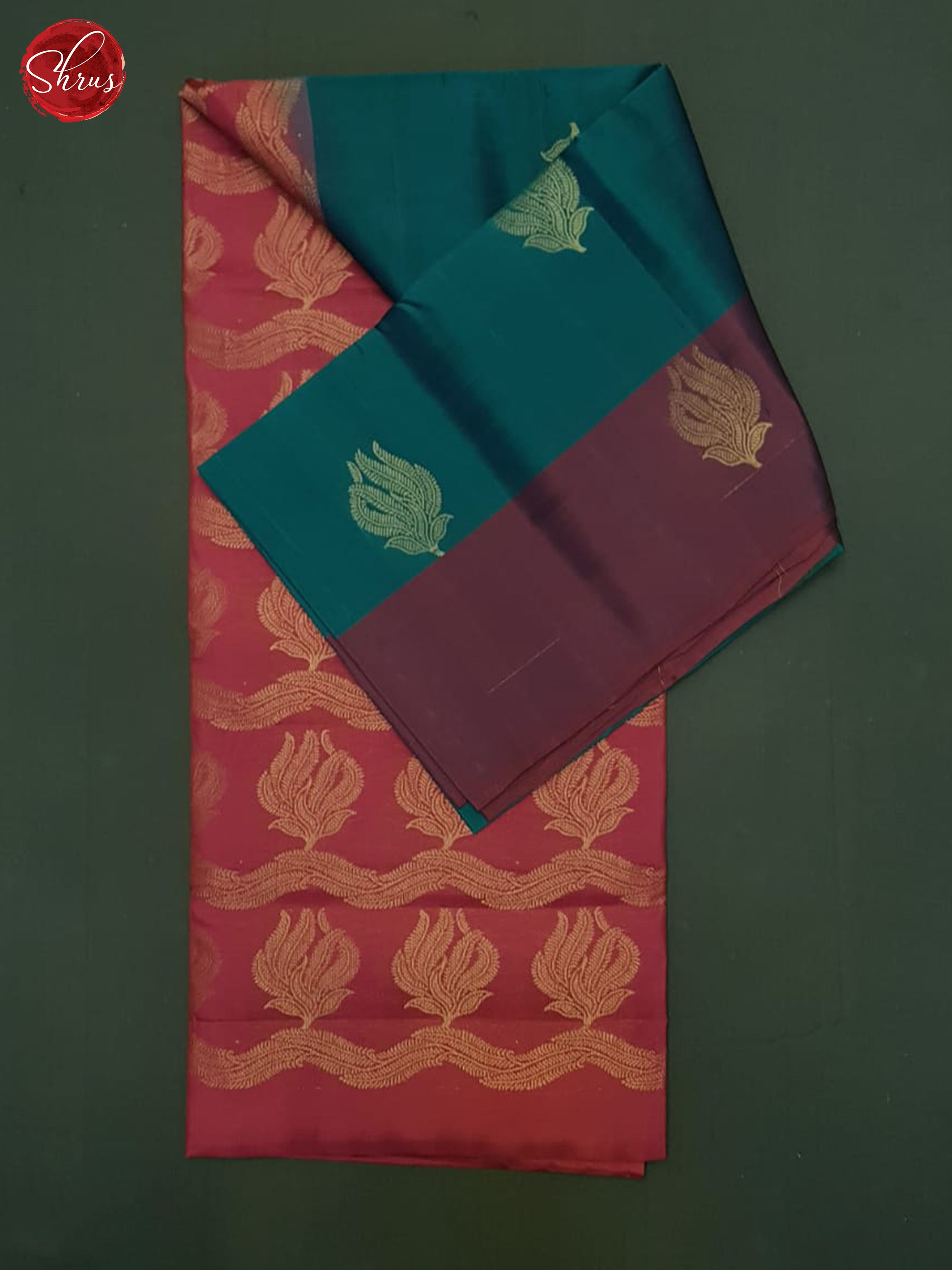 Blue And Pink- Soft Silk Half-pure Saree - Shop on ShrusEternity.com