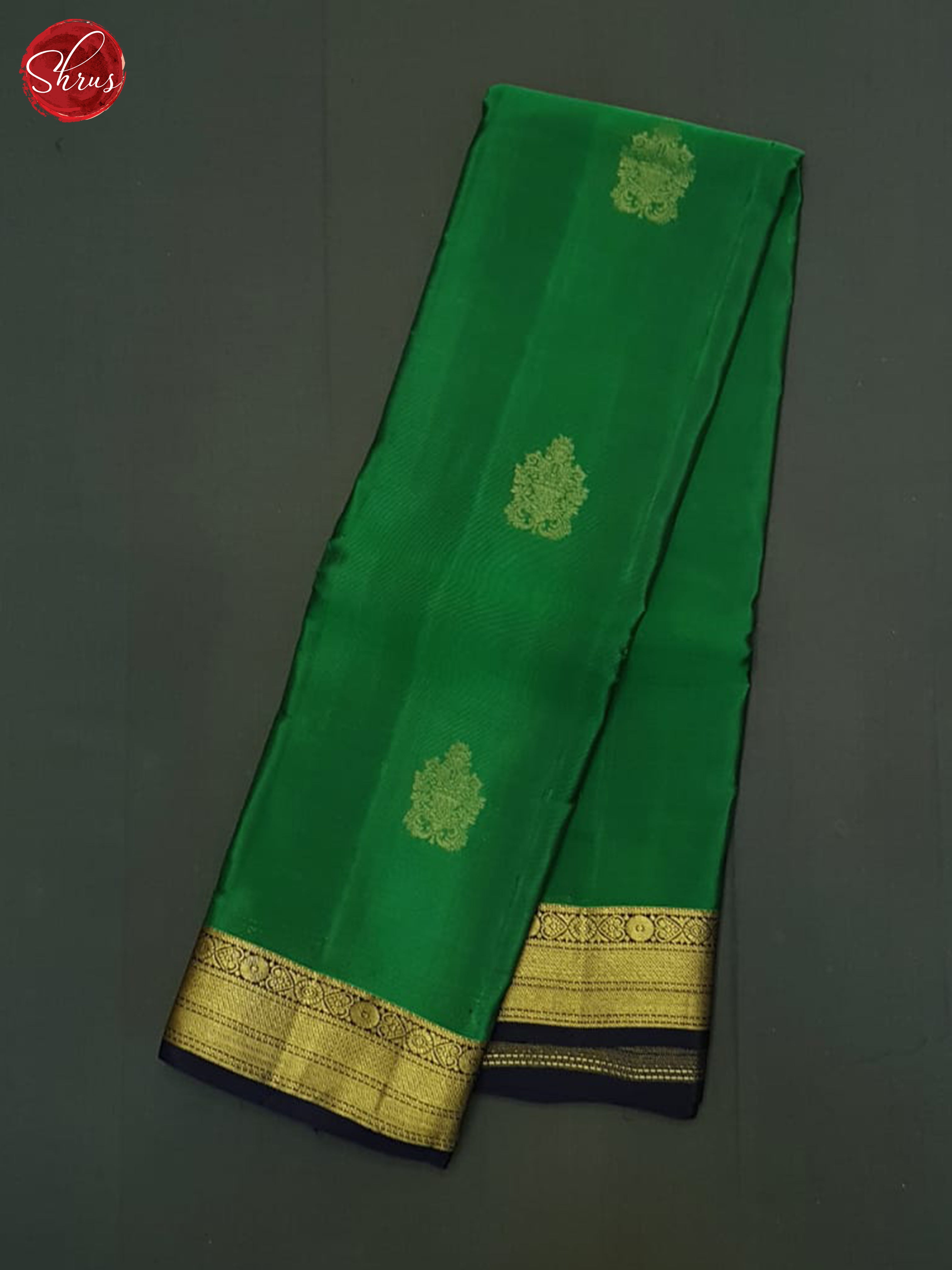 Green And Blue- Soft Silk half-pure Saree - Shop on ShrusEternity.com