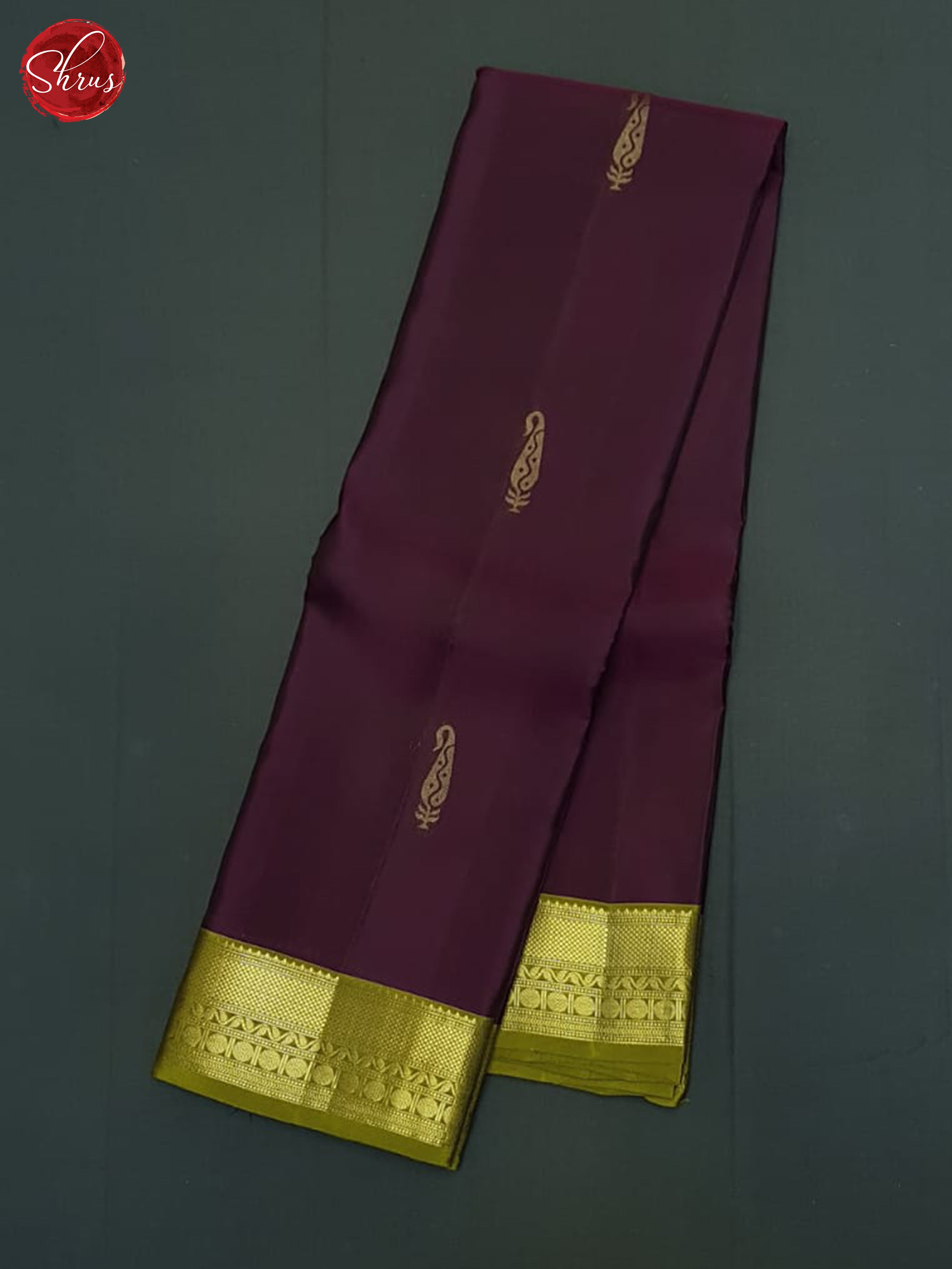 Wine And Green- Soft Silk Half-pure Saree - Shop on ShrusEternity.com