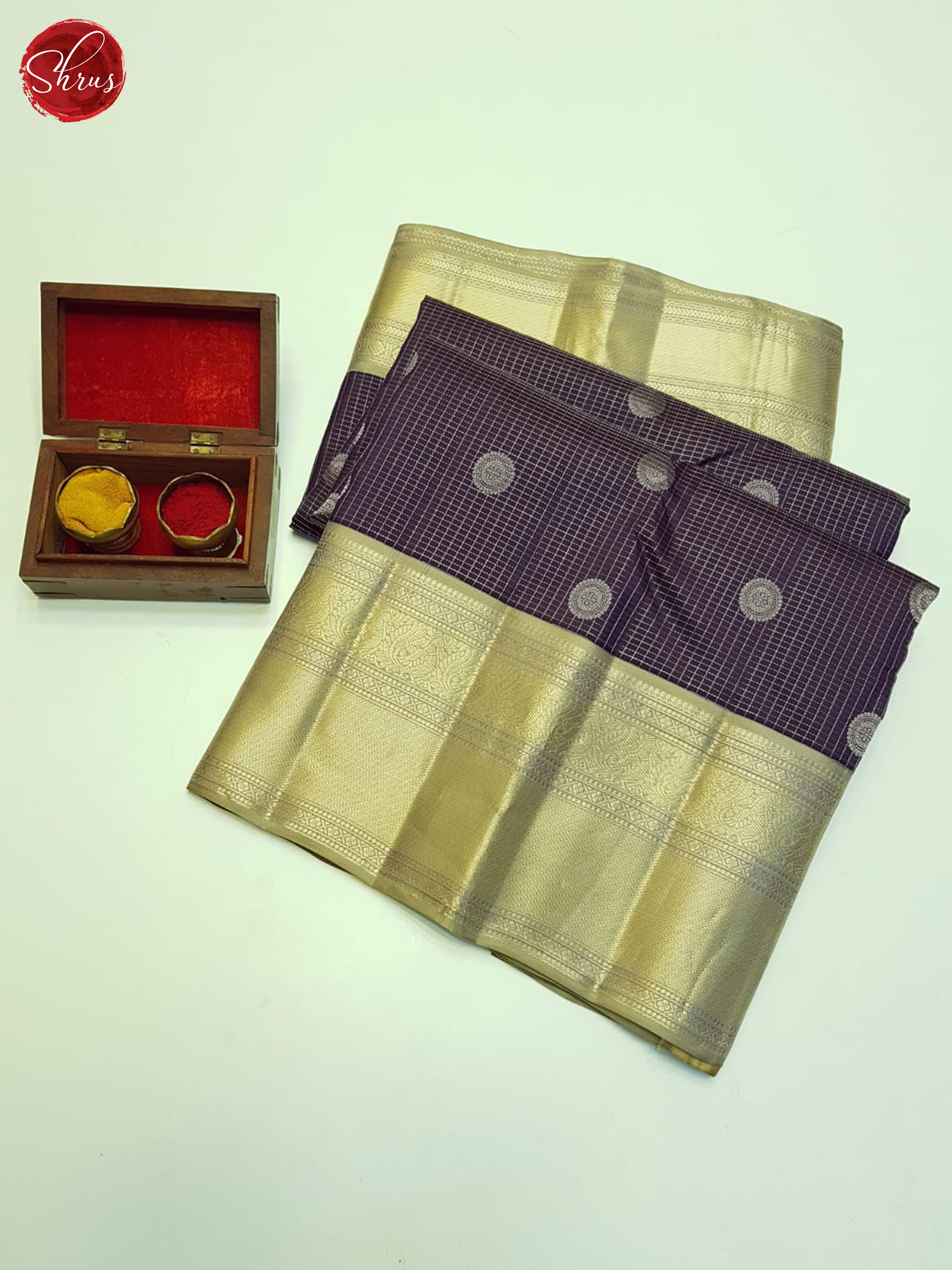 Jamun Fruit And Elachi Green- Kanchipuram Silk Saree - Shop on ShrusEternity.com