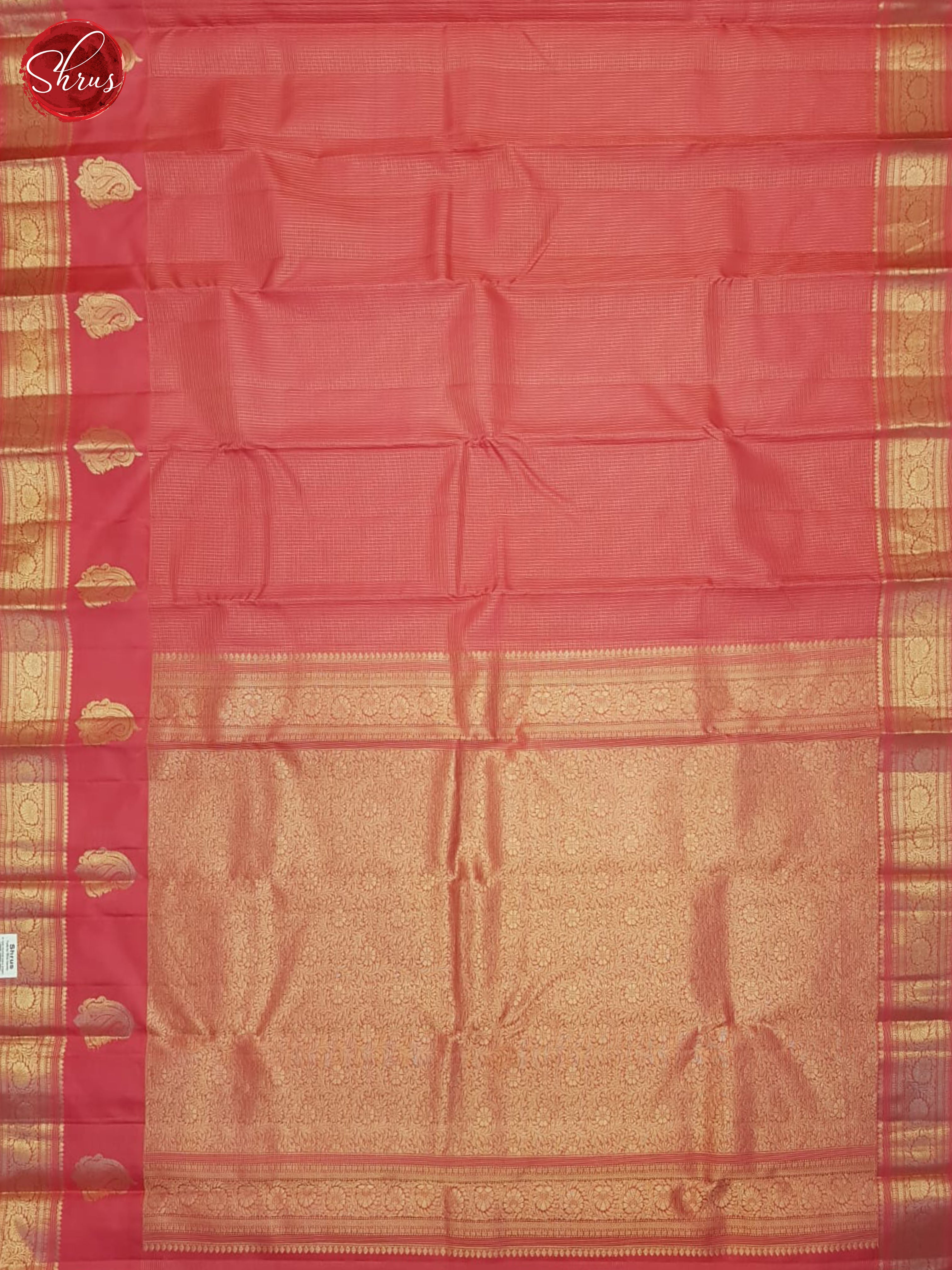 Pink(Single Tone)-Kanchipuram Silk Saree - Shop on ShrusEternity.com