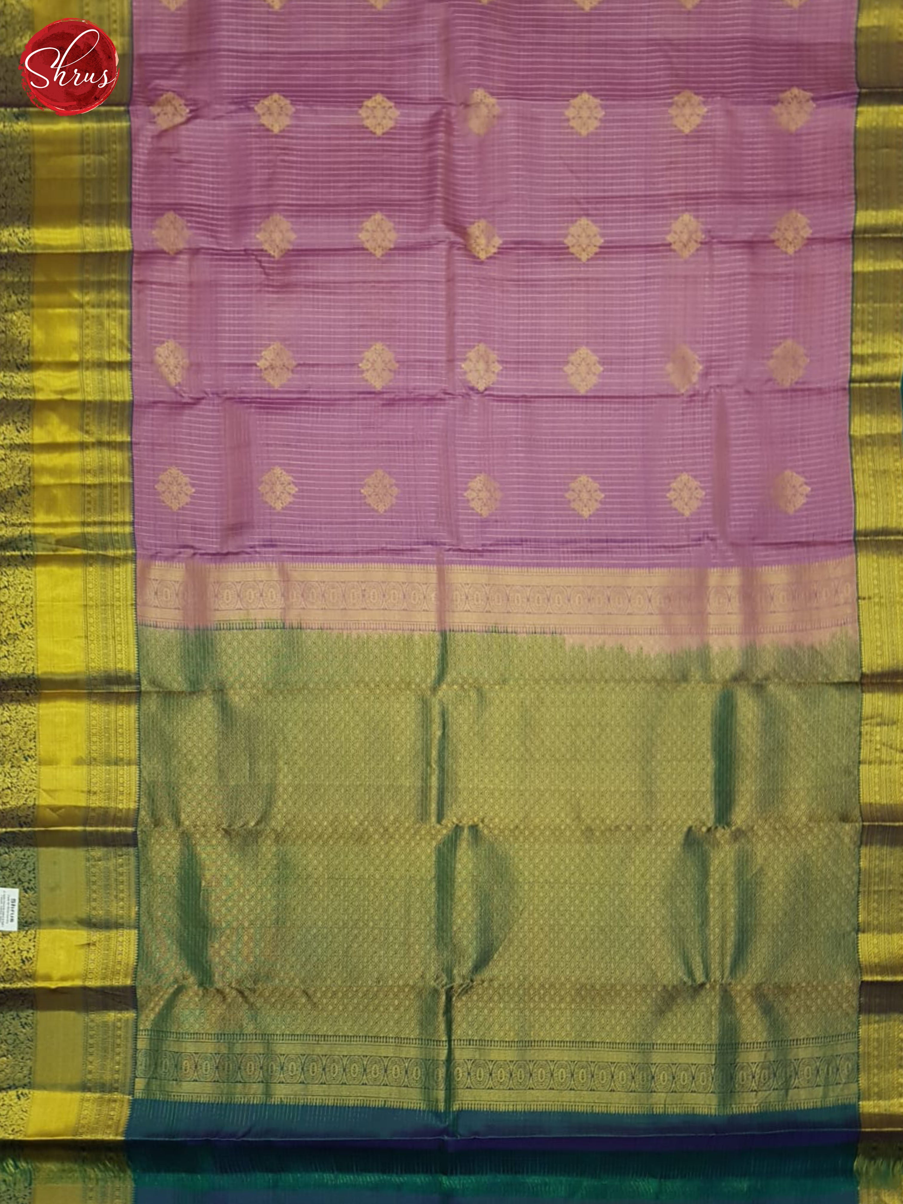 Lavender And Green- Kanchipuram Silk Saree - Shop on ShrusEternity.com