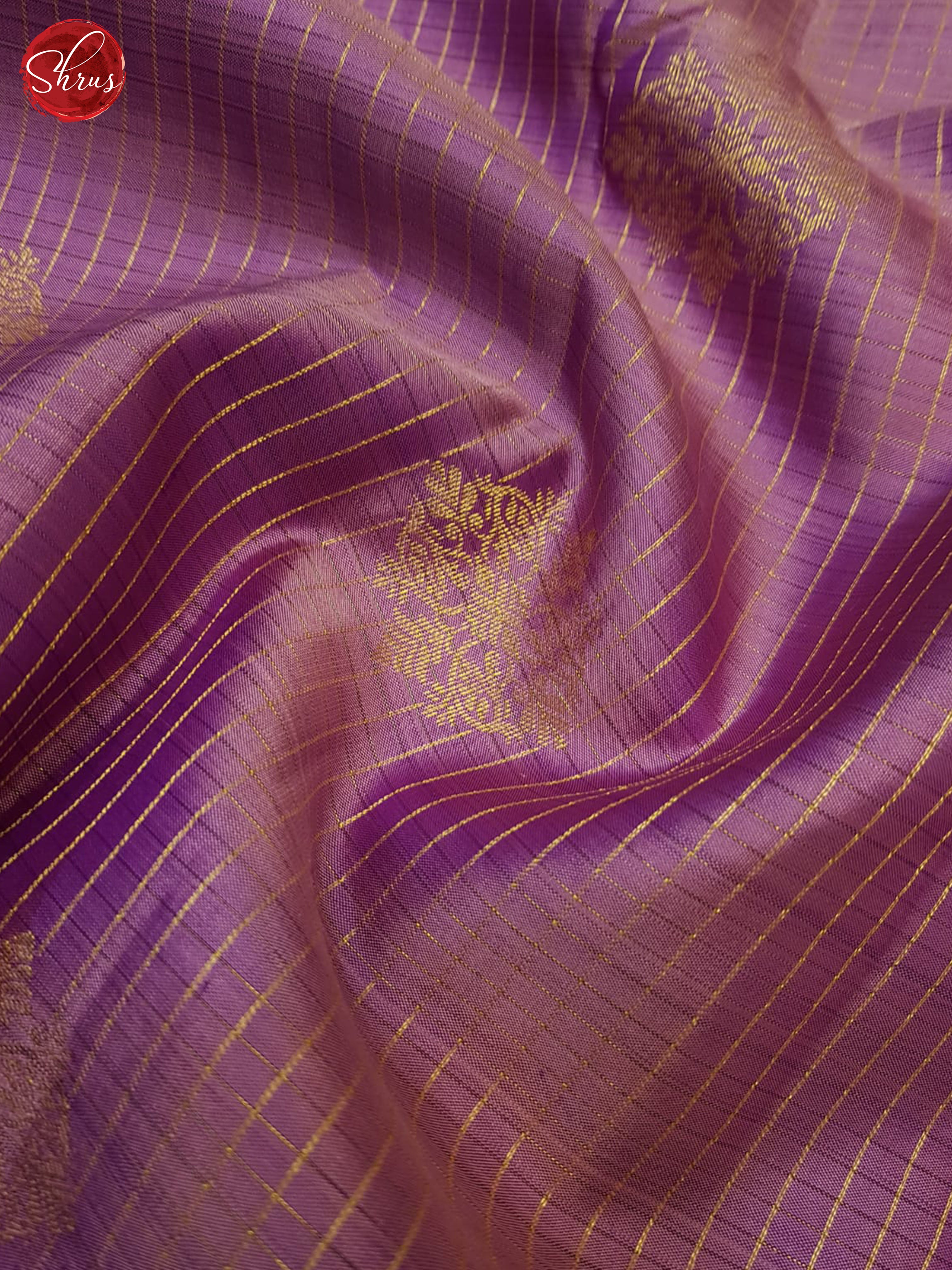 Lavender And Green- Kanchipuram Silk Saree - Shop on ShrusEternity.com