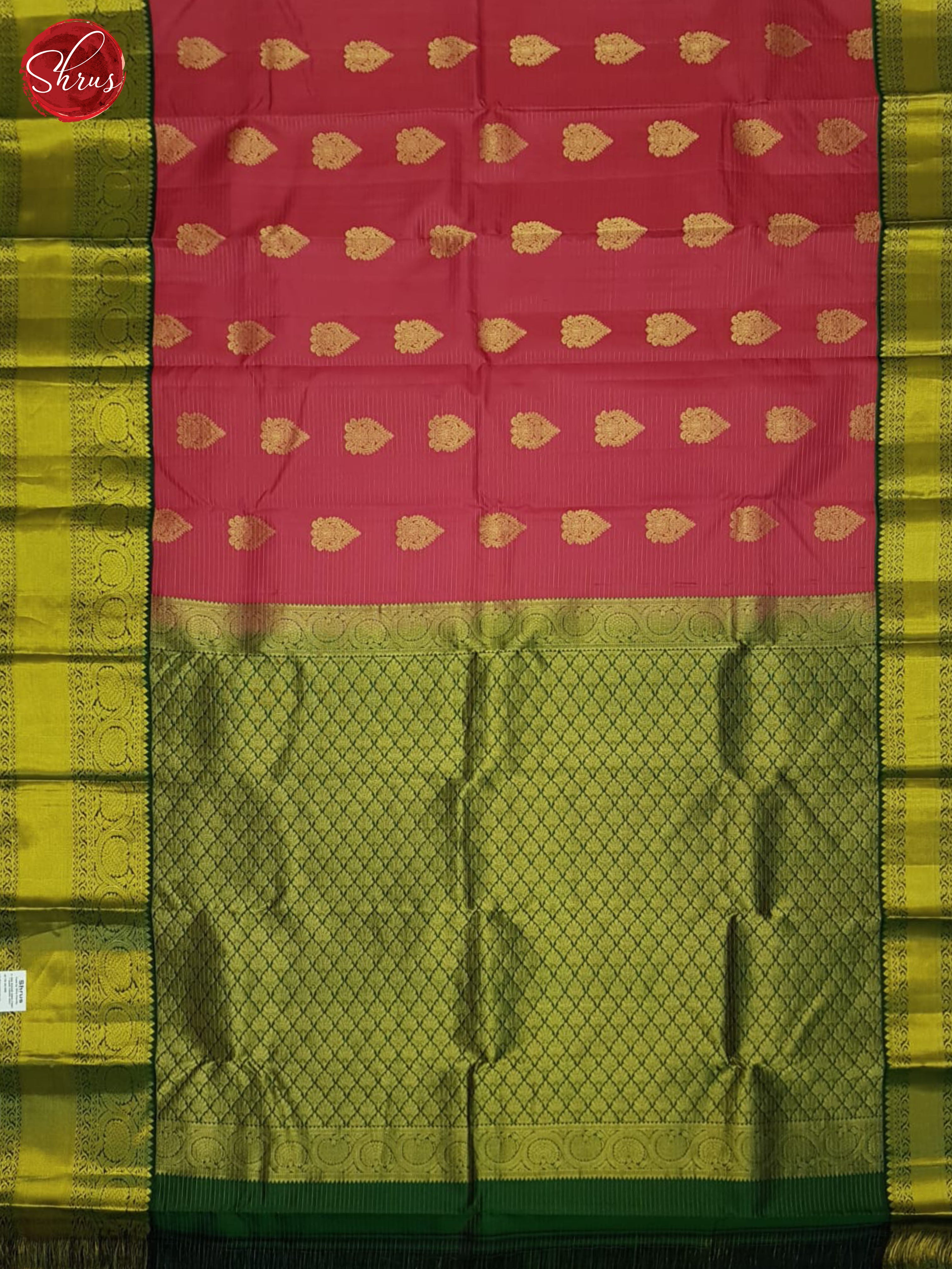 Red And Green- Kanchipuram Silk Saree - Shop on ShrusEternity.com