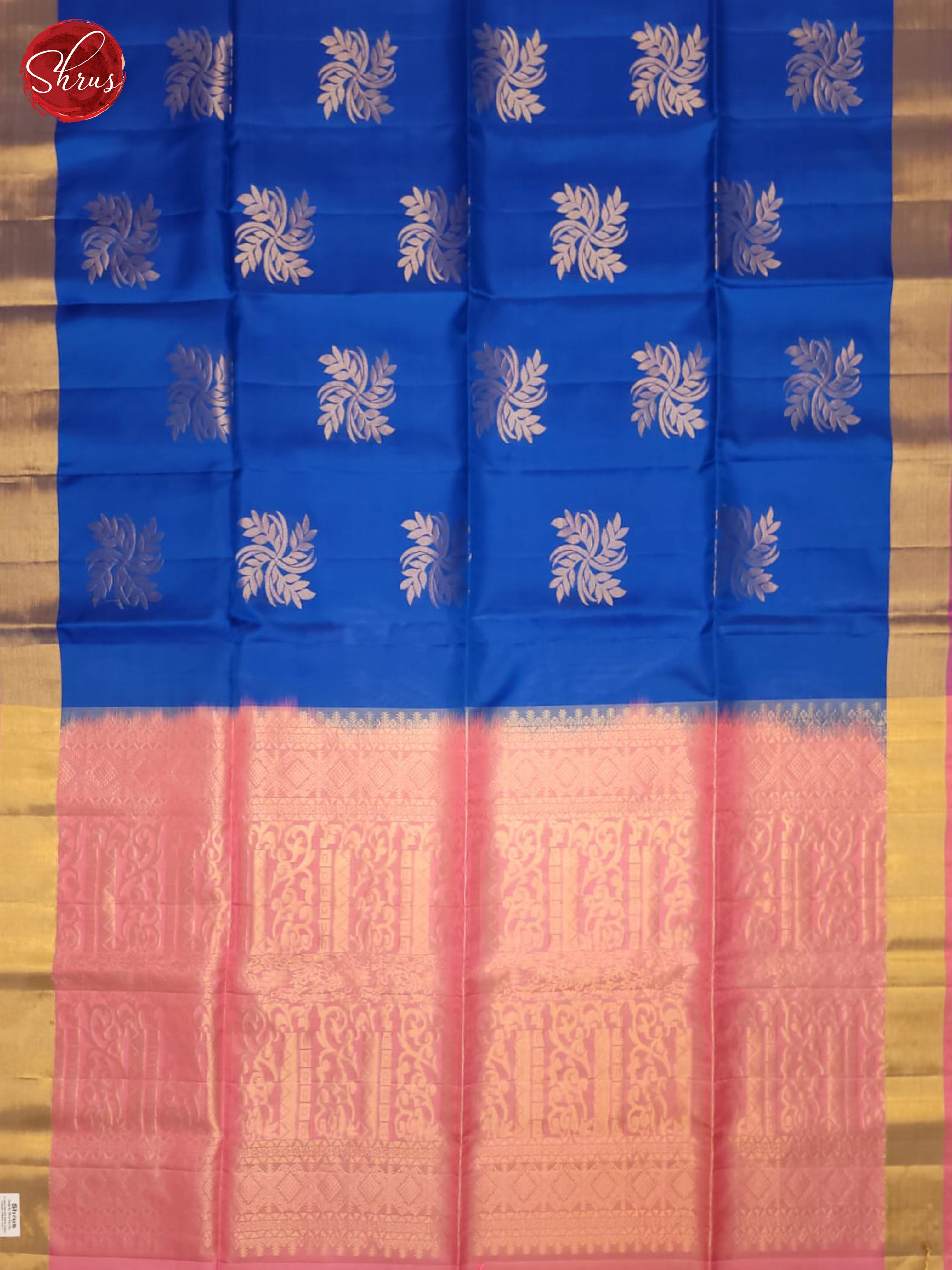 Blue And Pink- Soft Silk Half-pure Saree - Shop on ShrusEternity.com