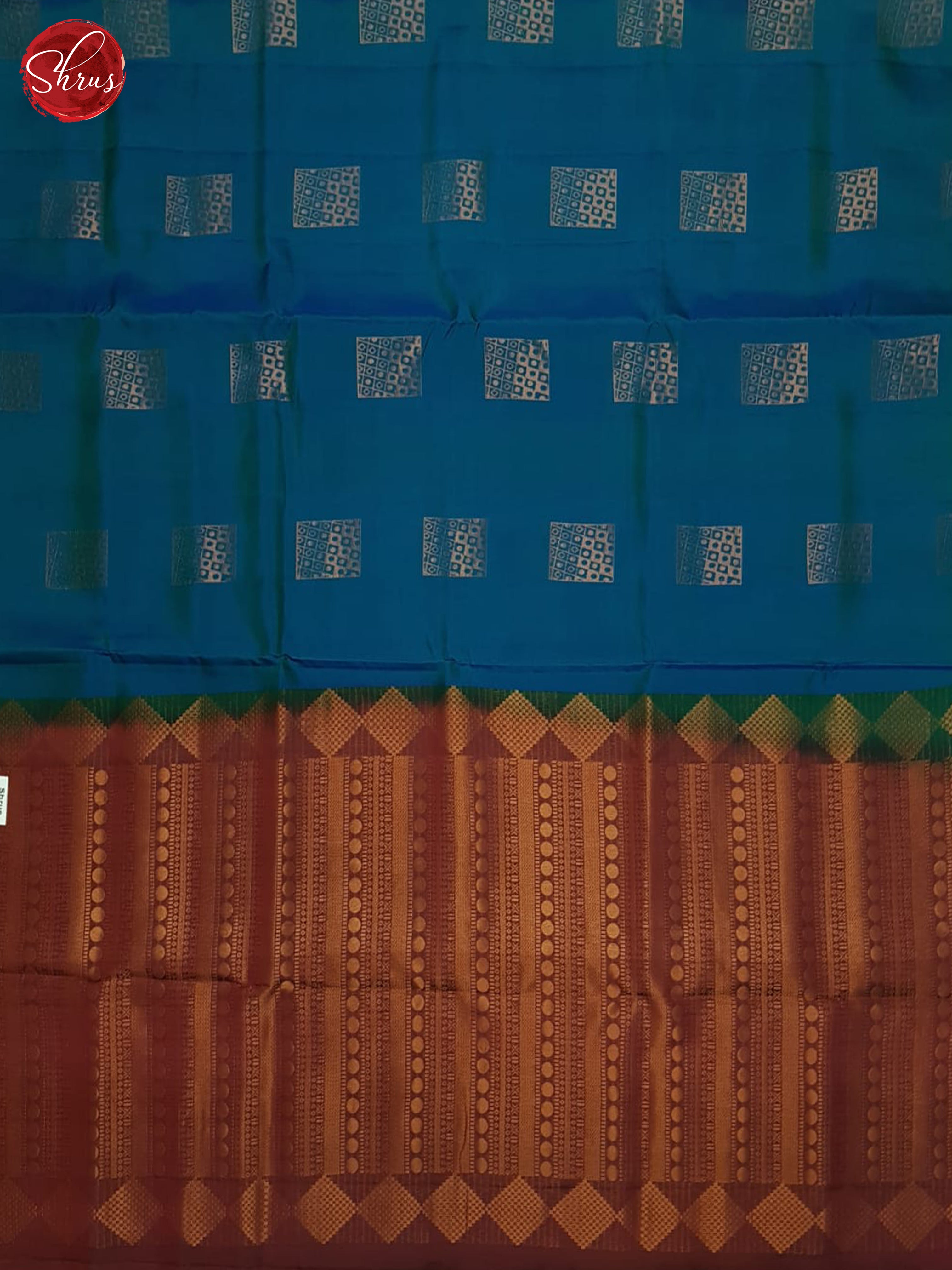 Blue & Maroon - Soft Silk-halfpure Saree - Shop on ShrusEternity.com