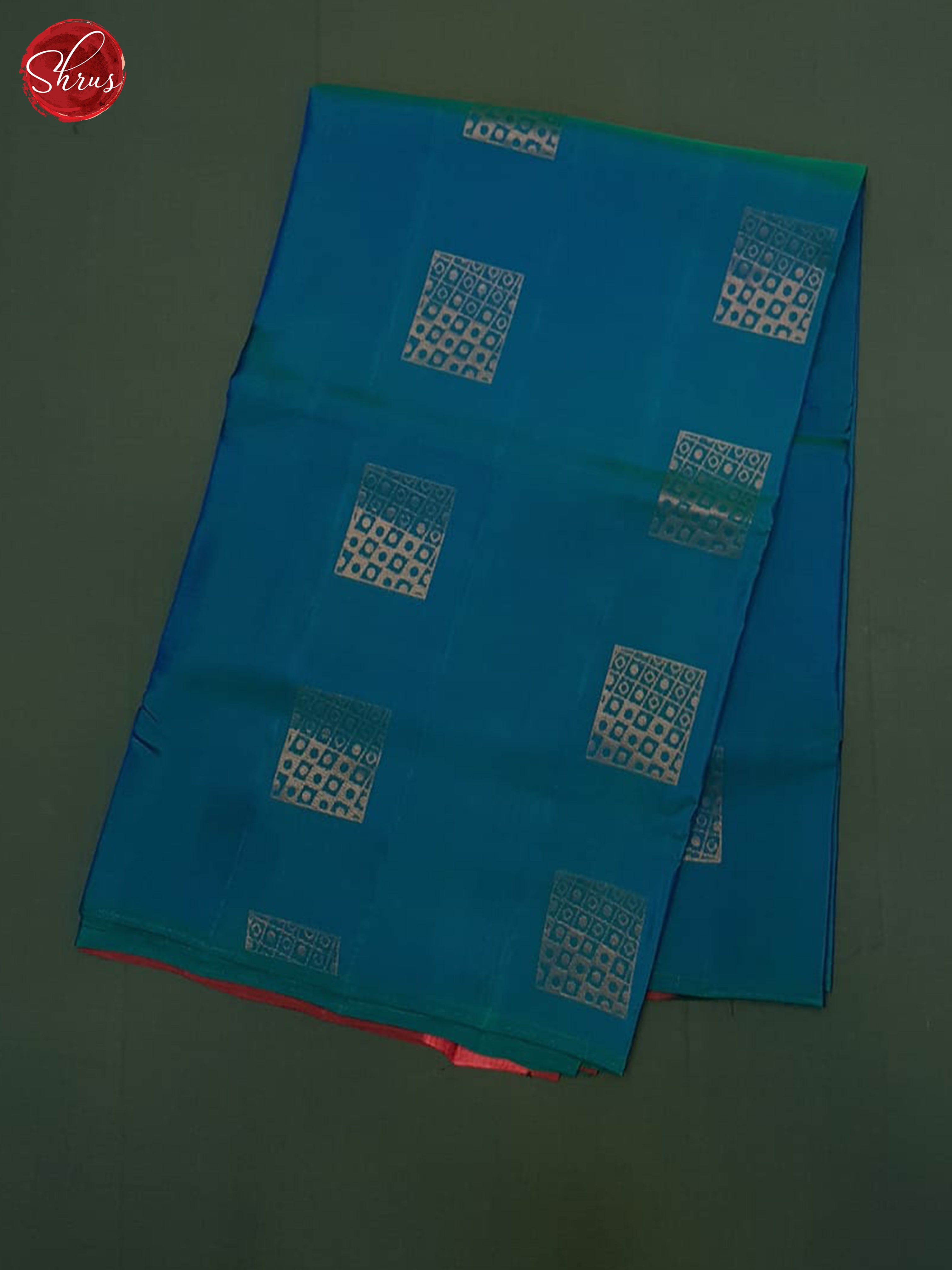 Blue & Maroon - Soft Silk-halfpure Saree - Shop on ShrusEternity.com