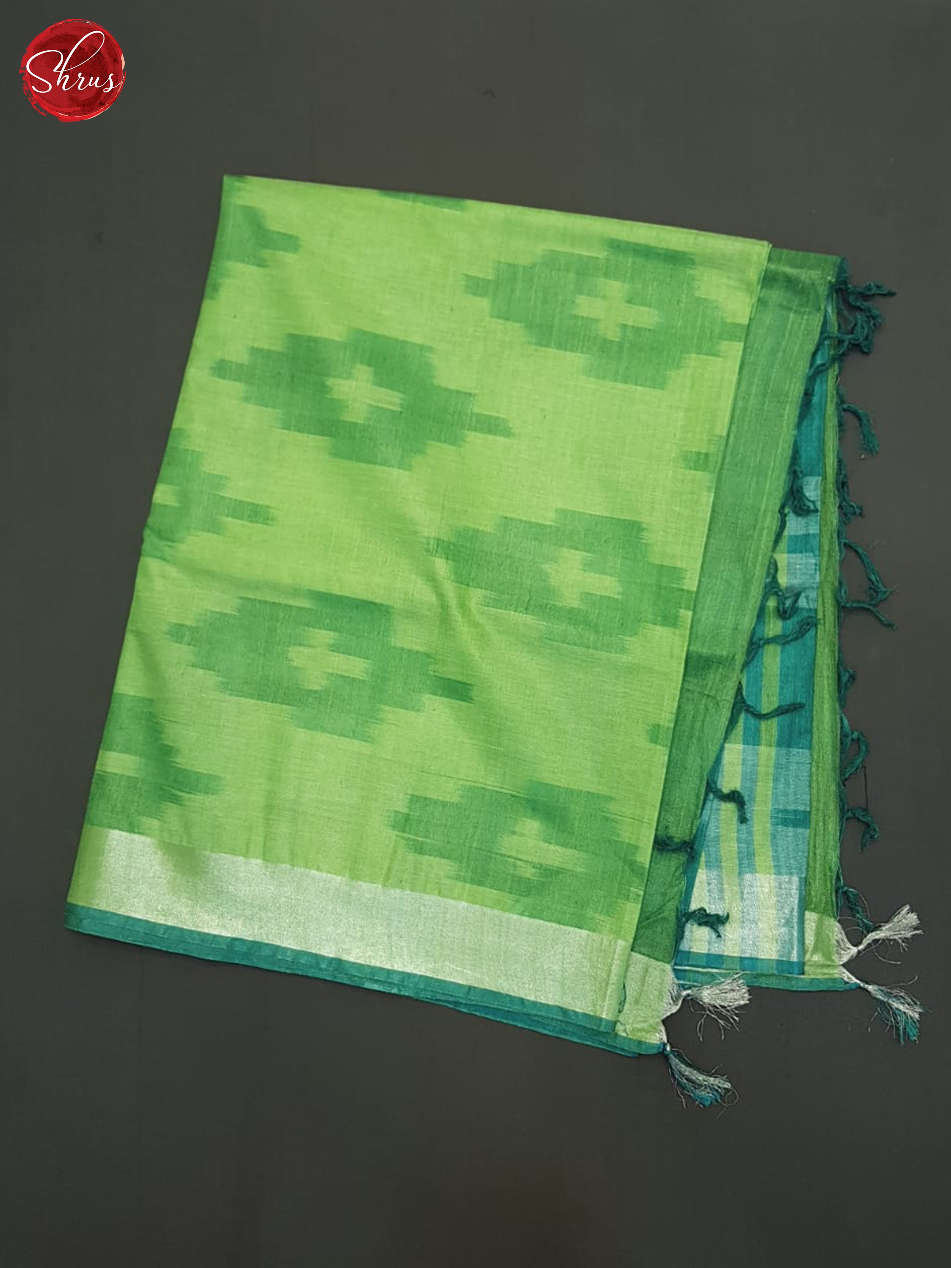 Light Green & Green - Semi Ikkat Saree - Shop on ShrusEternity.com