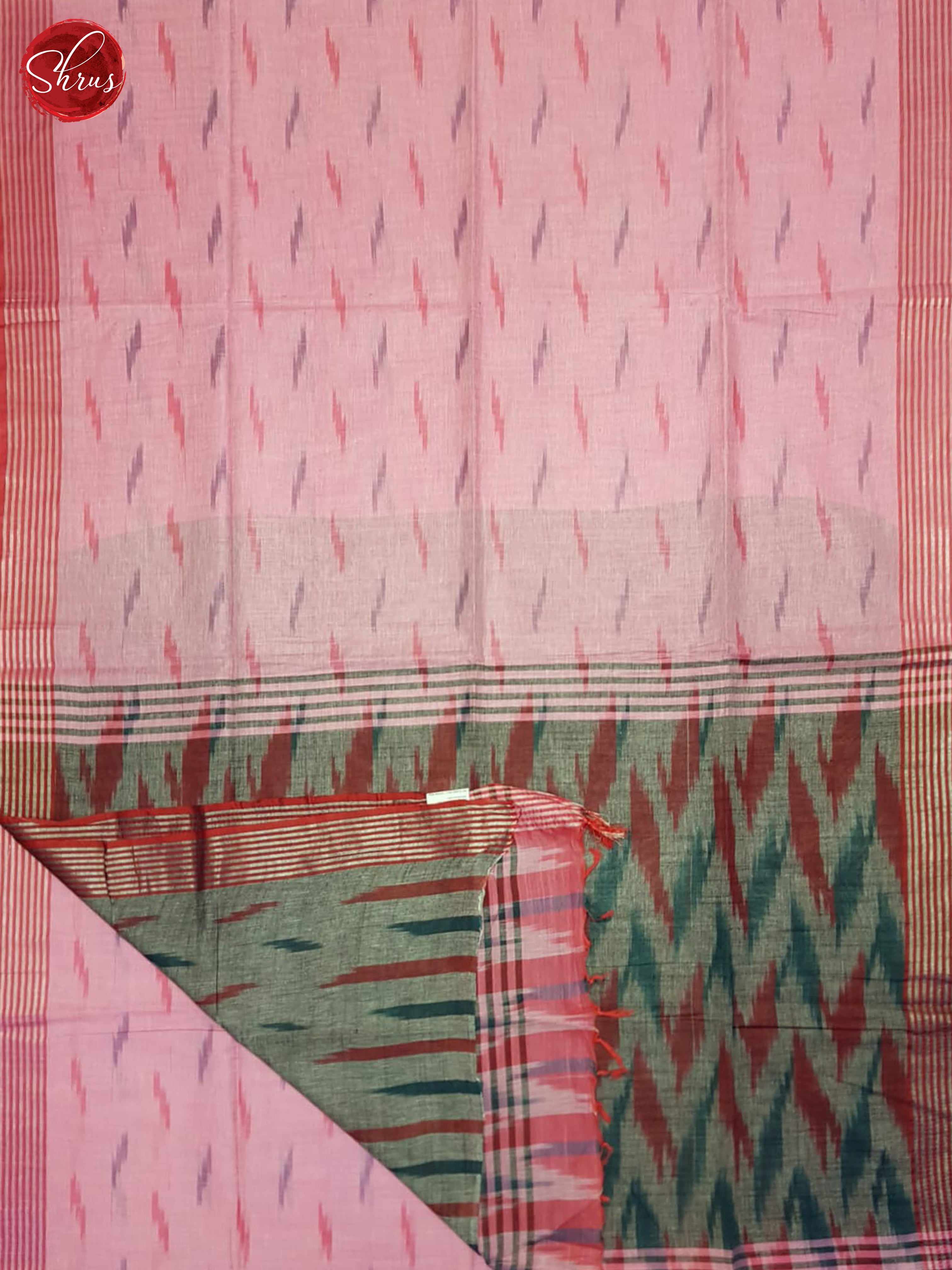 Pink & Grey- Semi Ikkat Saree - Shop on ShrusEternity.com