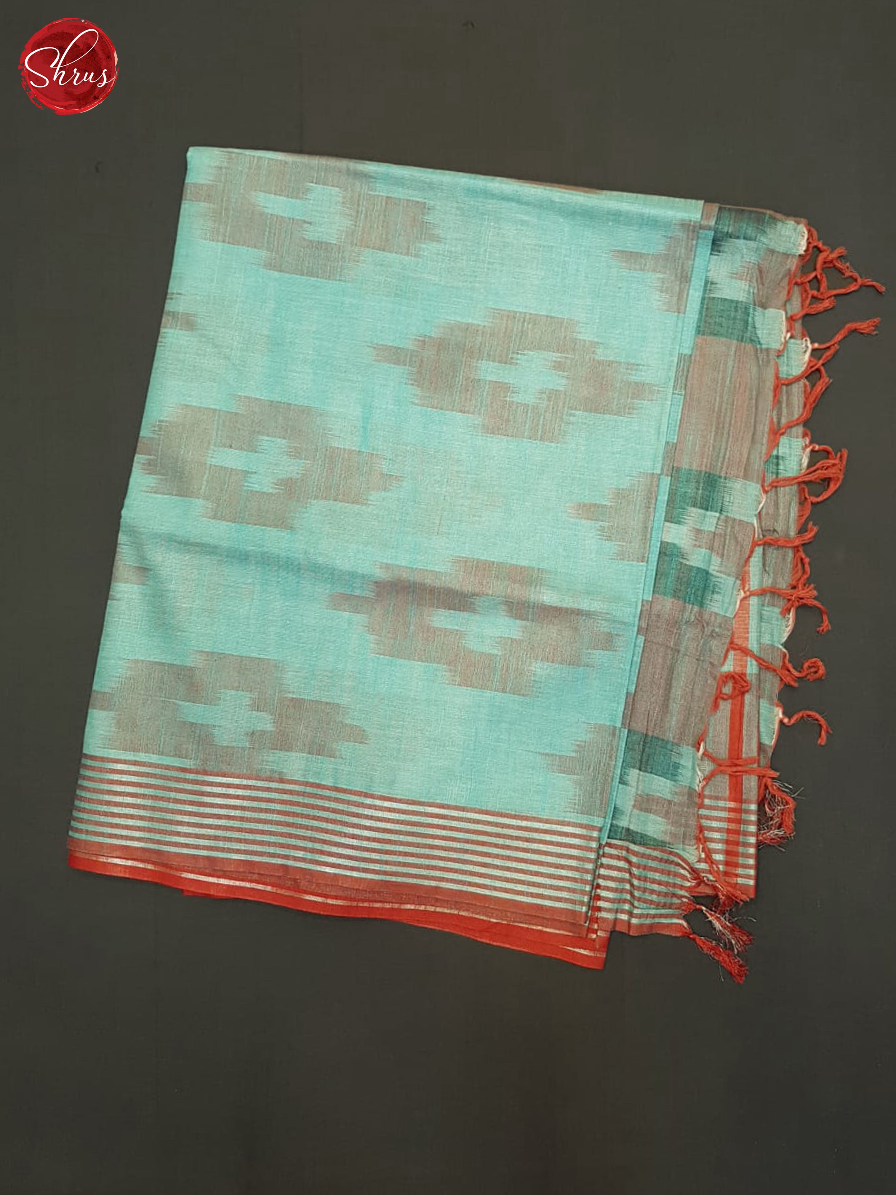 Blue & Red- Semi Ikkat Saree - Shop on ShrusEternity.com