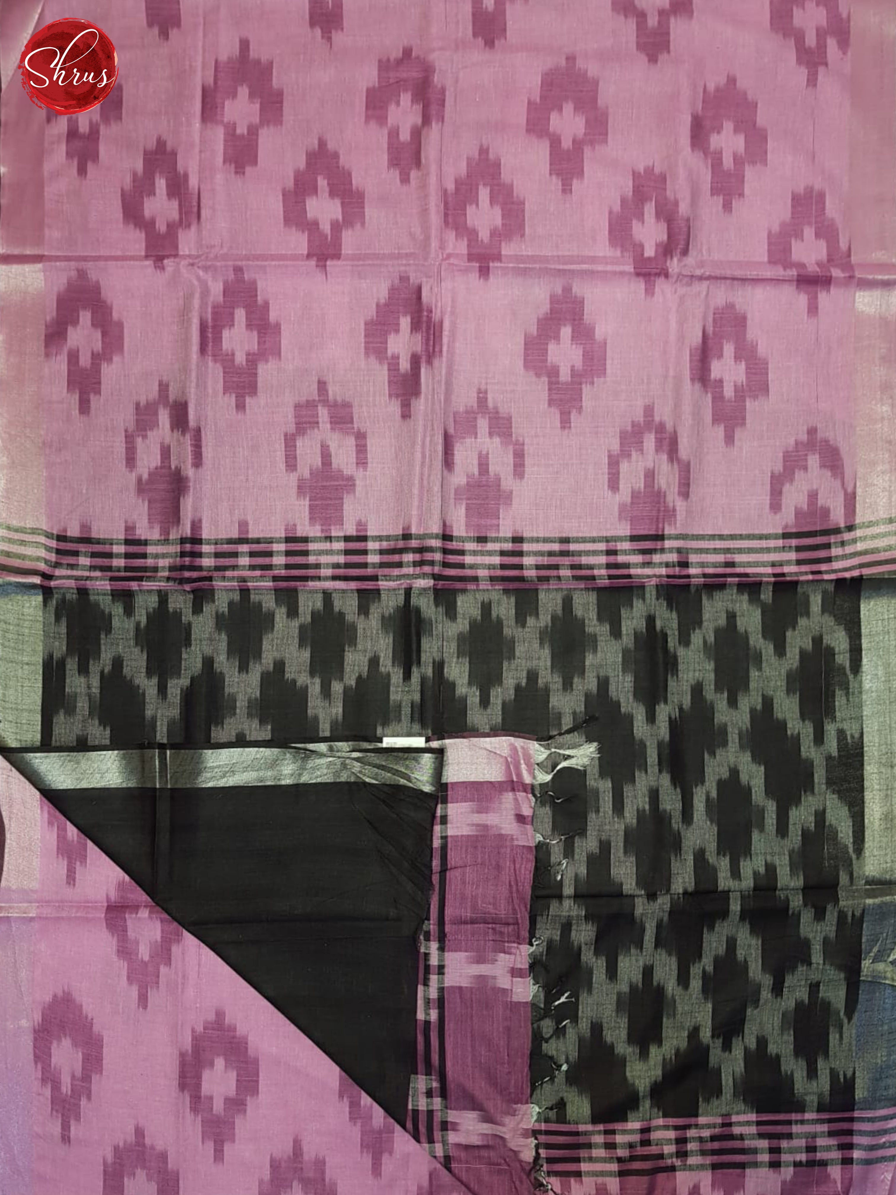 Pink & Black- Semi Ikkat Saree - Shop on ShrusEternity.com