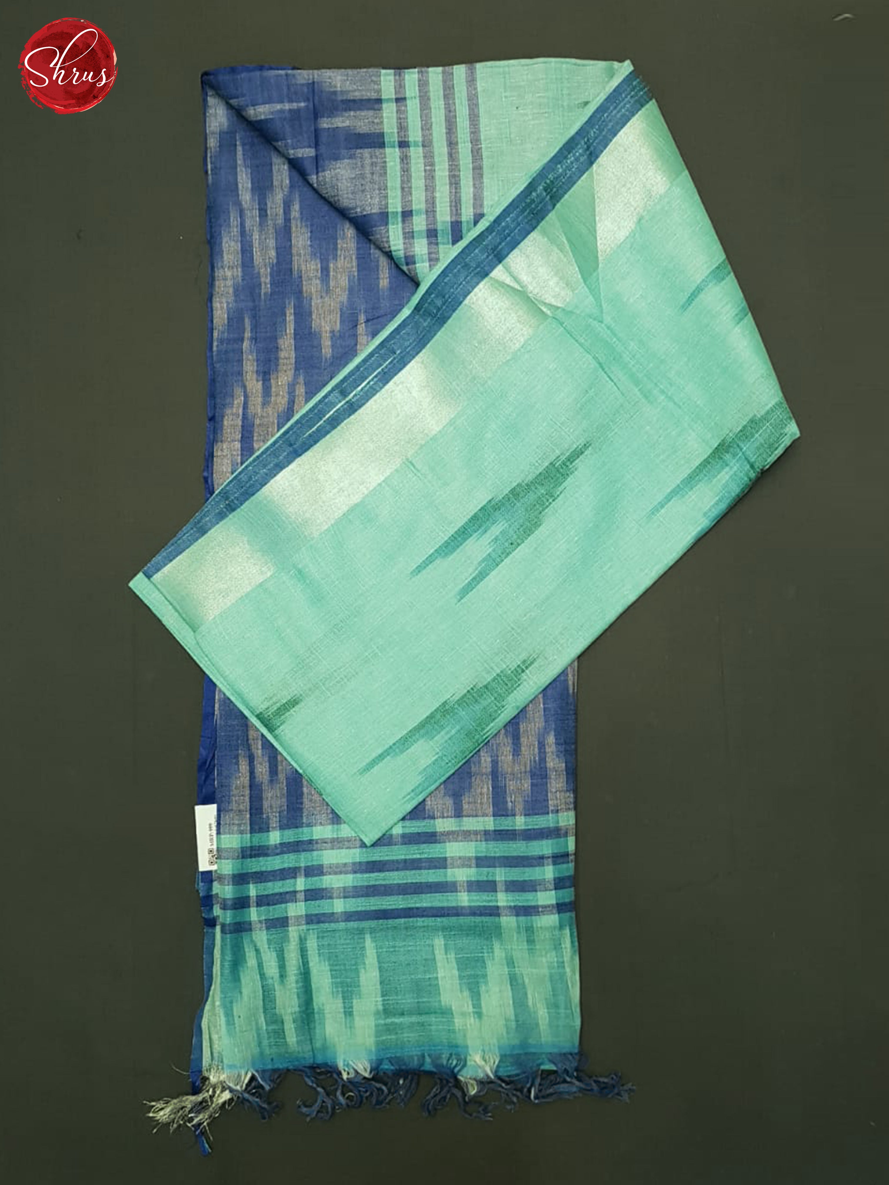 Blue & Grey - Semi Ikkat Saree - Shop on ShrusEternity.com